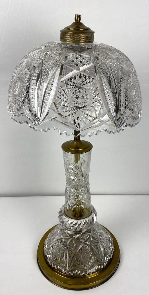 Victorian Crystal Lamps Leviton Vintage Crystal Boudoir Table Lamp 18