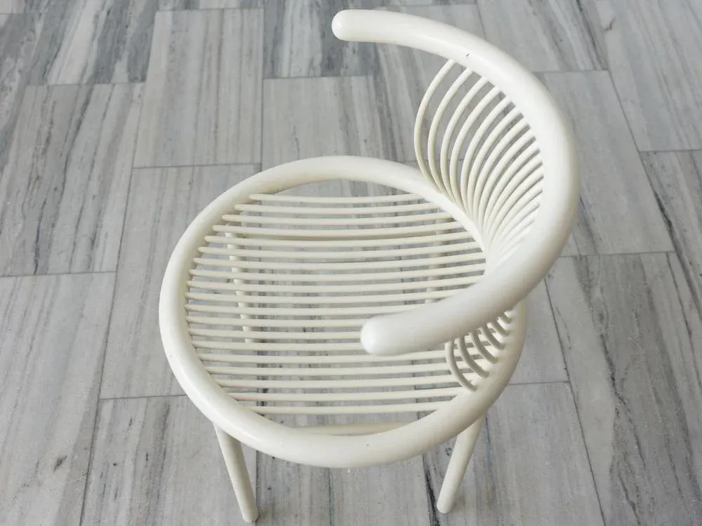 Jutta & Herbert Ohl Circo Chair ポストモダン White Circo Chair by Jutta and Herbert Ohl for Lübke, 1980s | Chairish