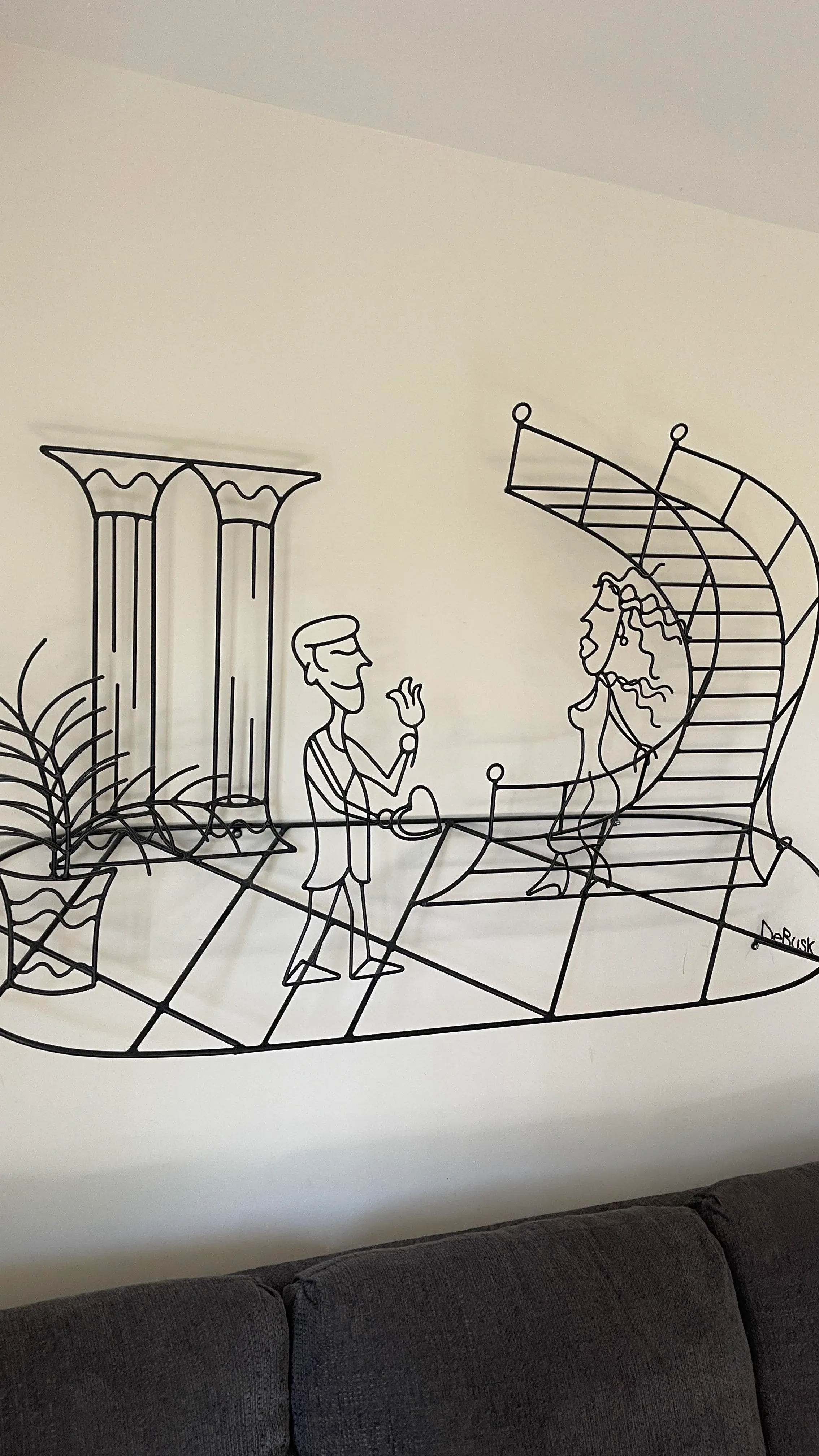 1990s Large DeBusk Metal Sculpture | Chairish