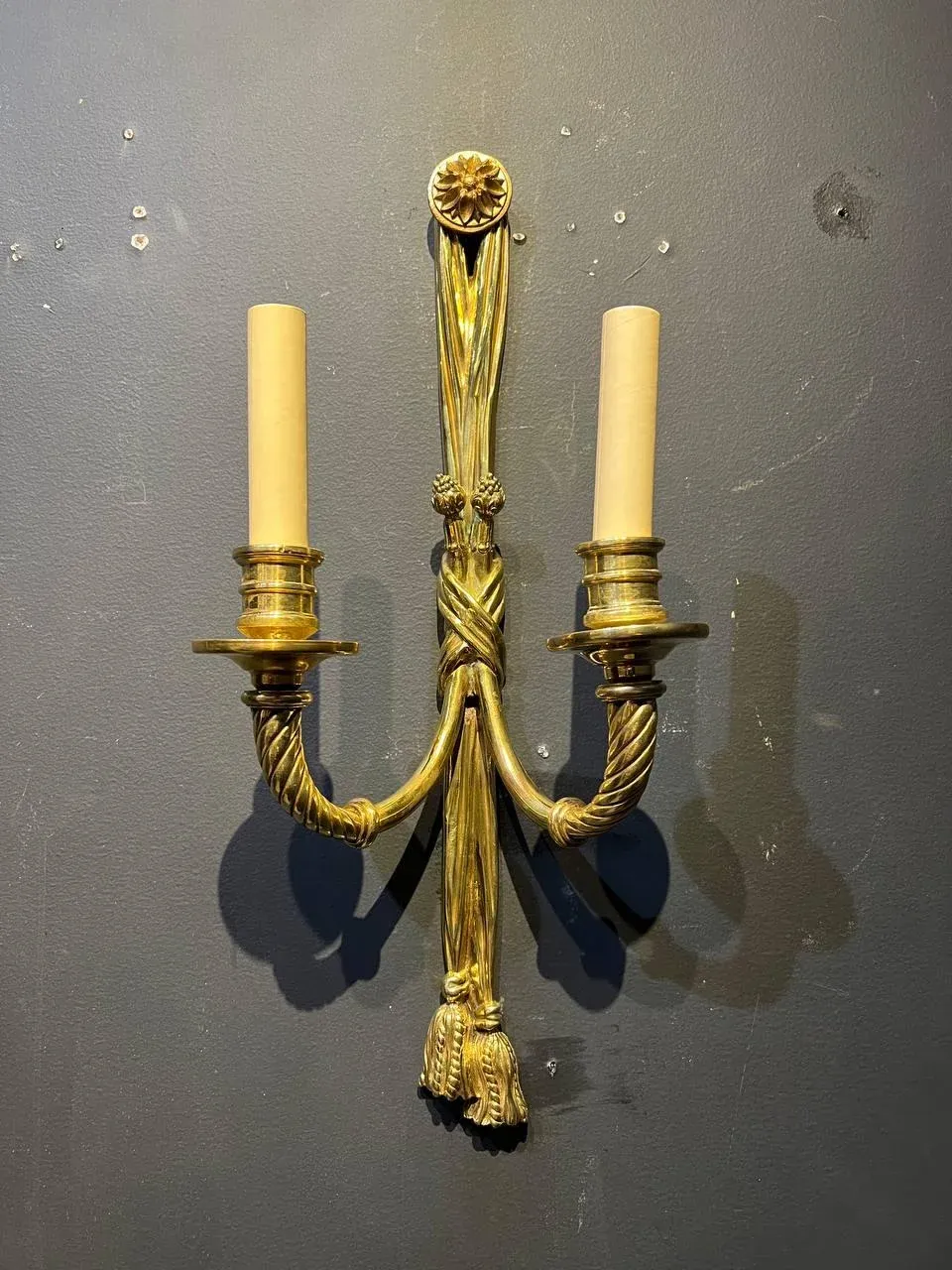 1920\'s Caldwell Gild Bronze Sconces - a Pair