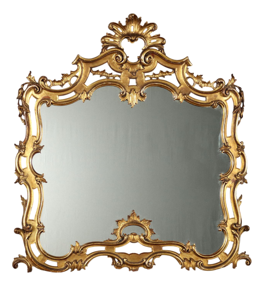 Carved and Gilded Wooden Mirror
