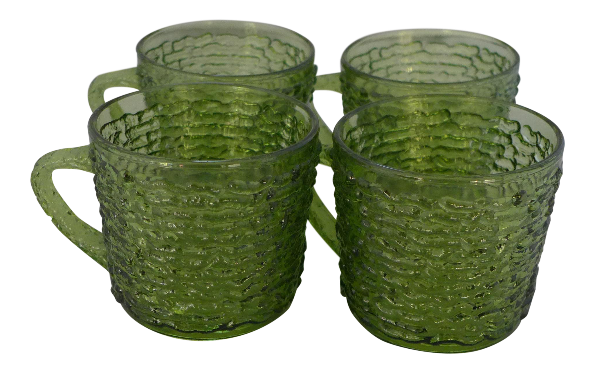 MidCentury Avocado Green Tea Cups Set of 4 Chairish