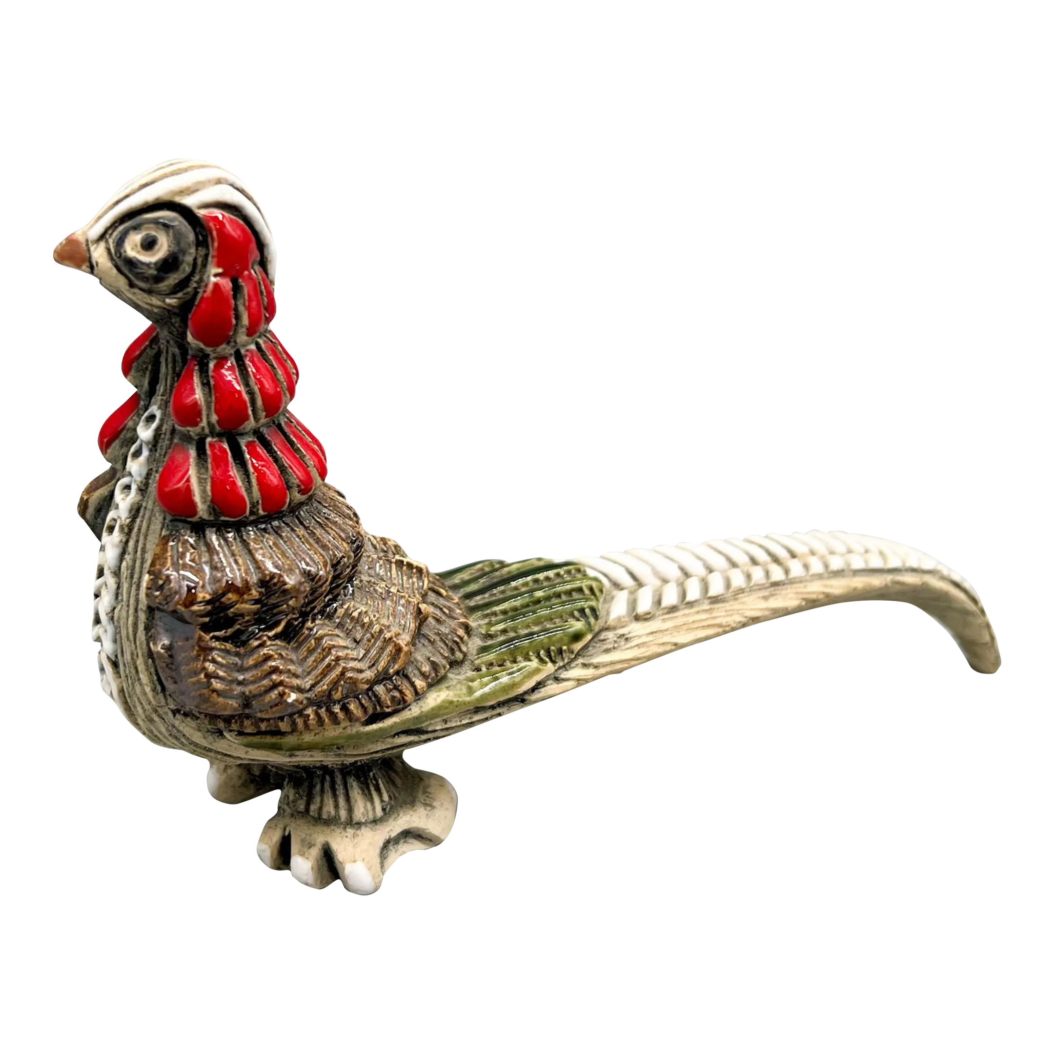 Vintage Artesania Rinconada Pheasant Bird Ceramic Figurine | Chairish