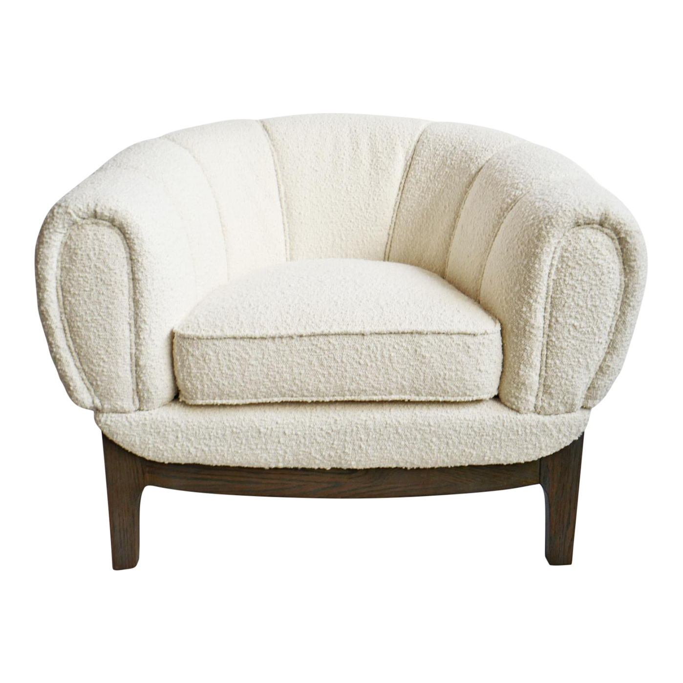 Boucle Ivory Bubble Chair Chairish