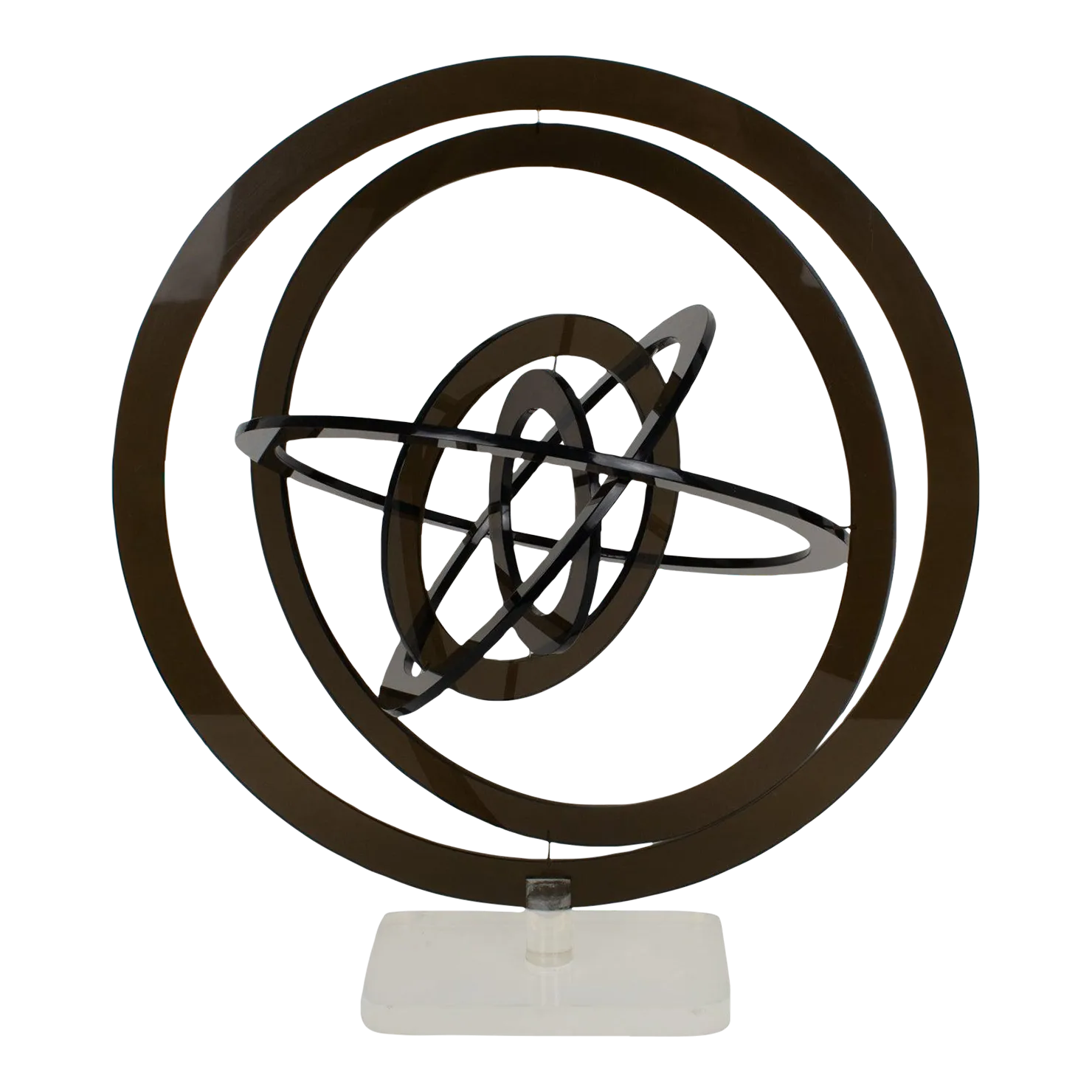 Modernist Gray Lucite Sculpture Astrolabe, Italy 1970s Chairish