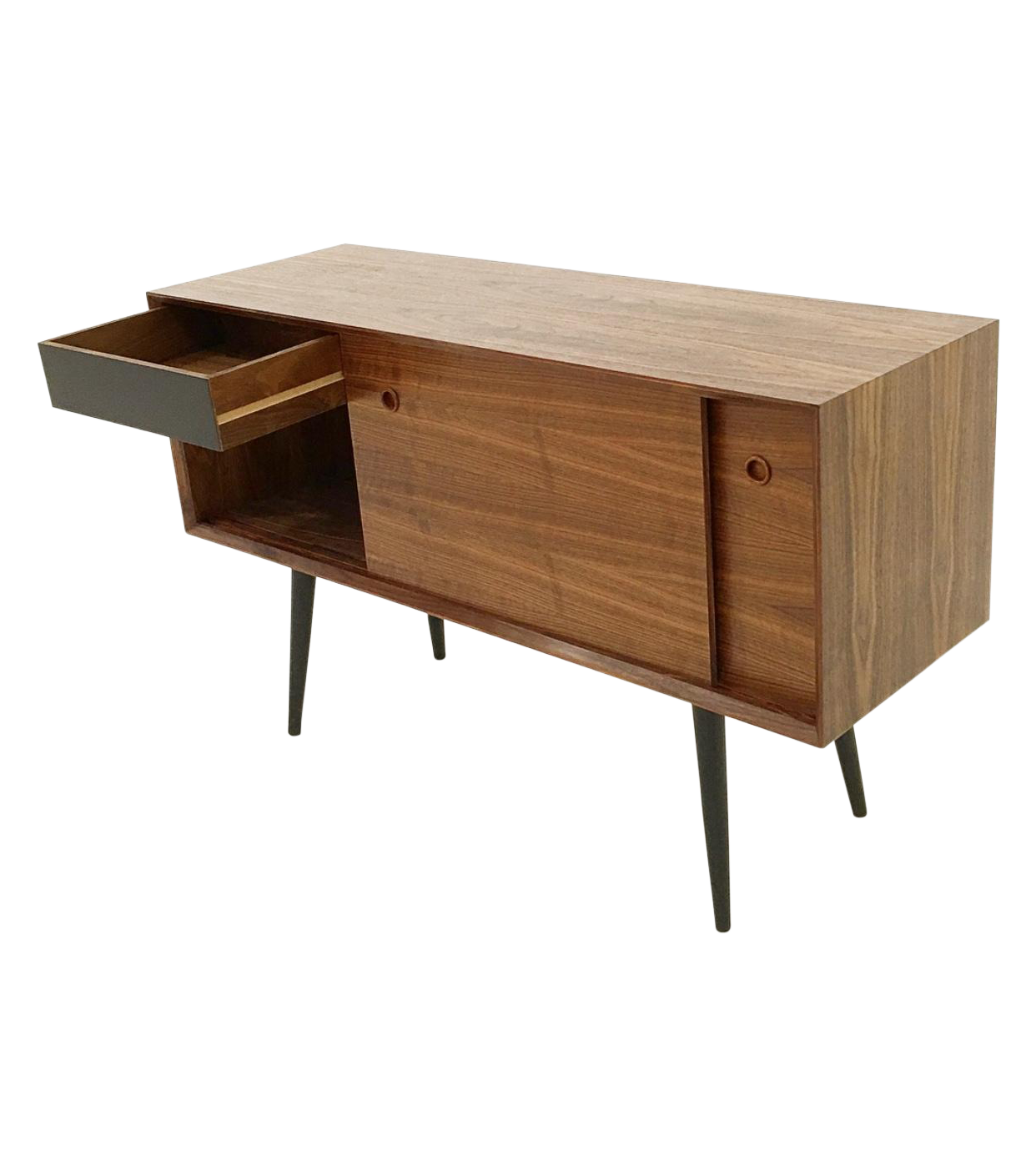 MidCentury Style Credenza With Black Drawer Chairish