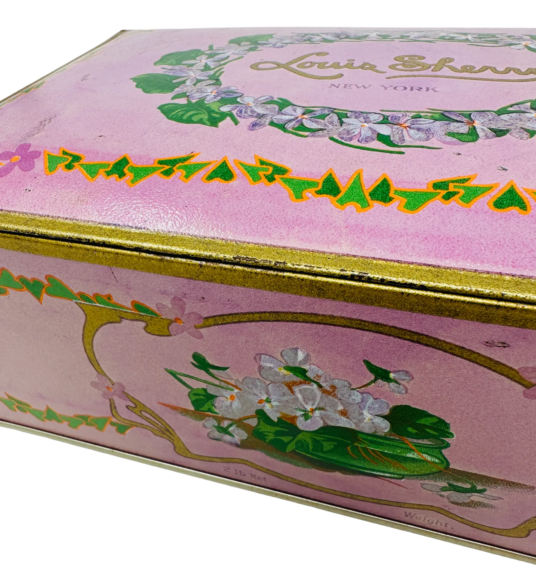 Vintage Louis Sherry New York Metal Candy Box 2 Lb. | Chairish