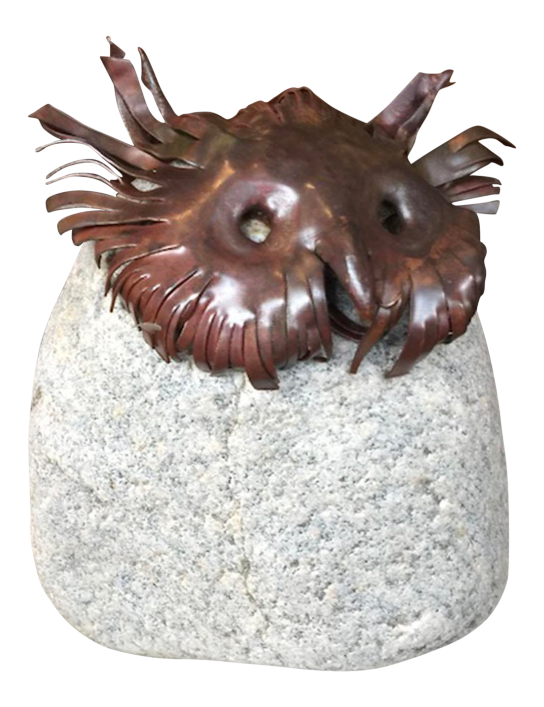 Large Owl Stone and Copper Sculpture by Lubomir Tomaszewski Chairish