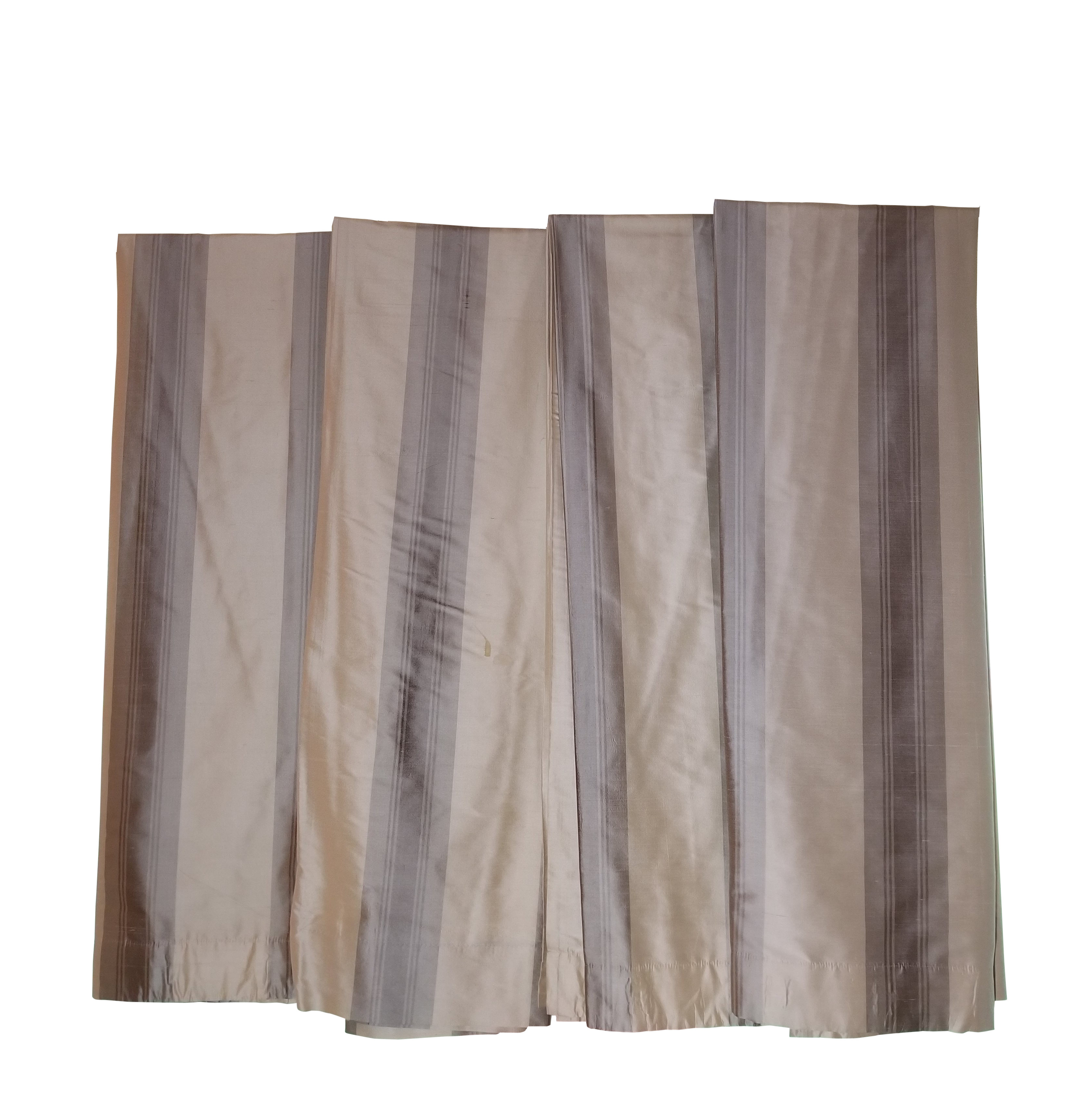 Dupioni Silk Pole Pocket Curtains Pottery Barn Set Of 4 Chairish
