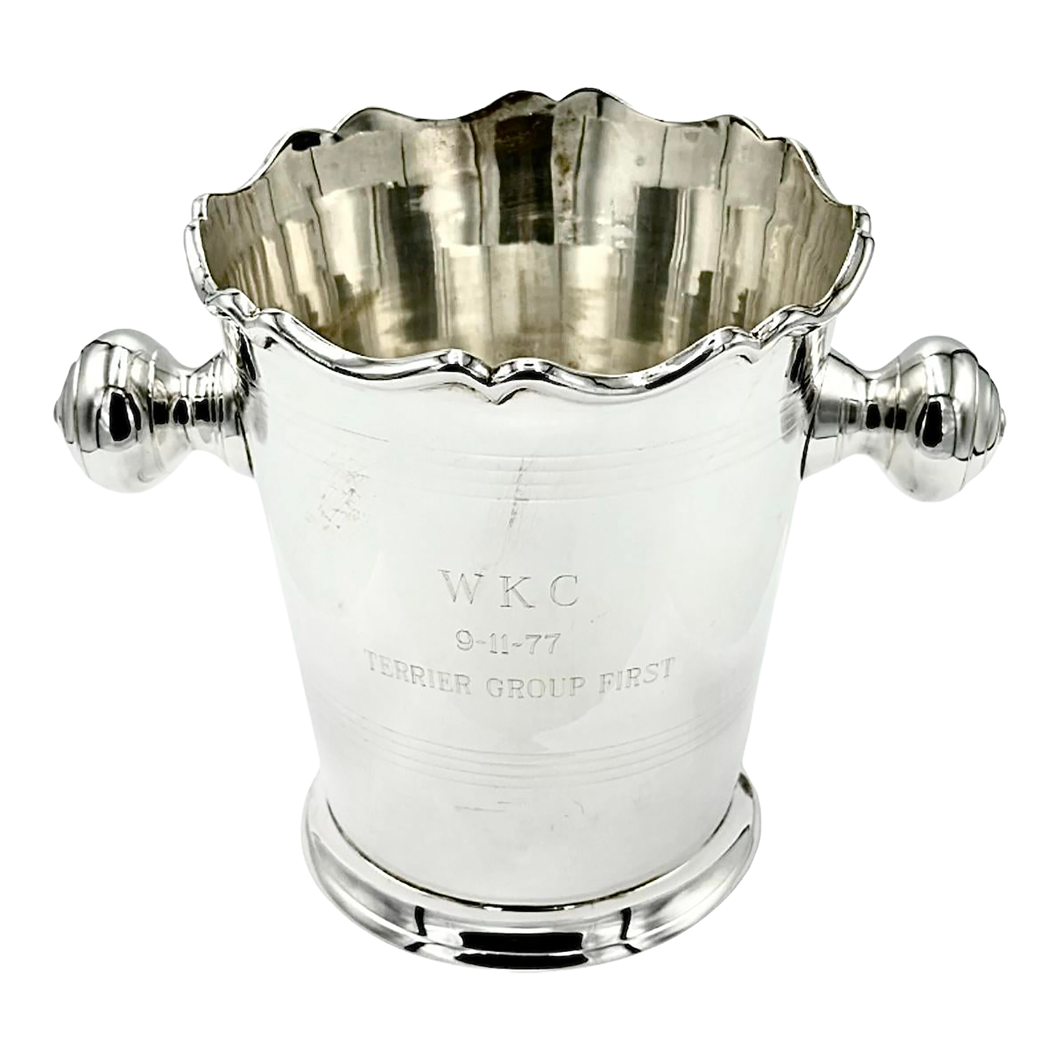 Vintage WKC Terrier Group First Place Silverplate Urn Trophy