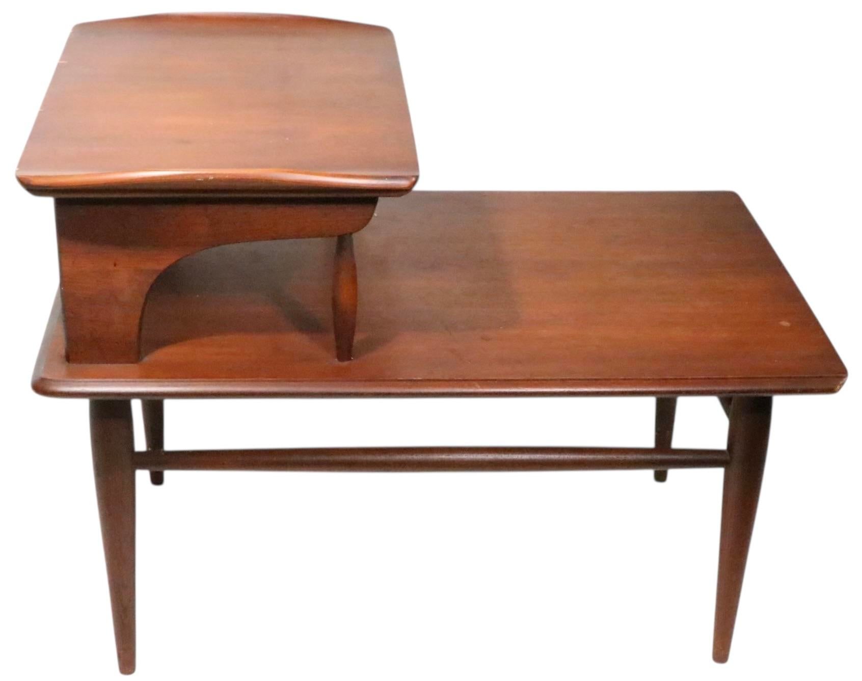 Mid Century Step End Table Bassett Artisan C 1950/60's | Chairish