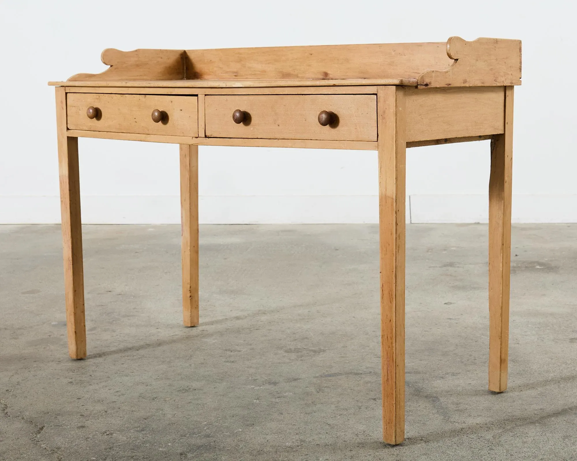 Country English Pine Farmhouse Desk or Writing Table | Chairish