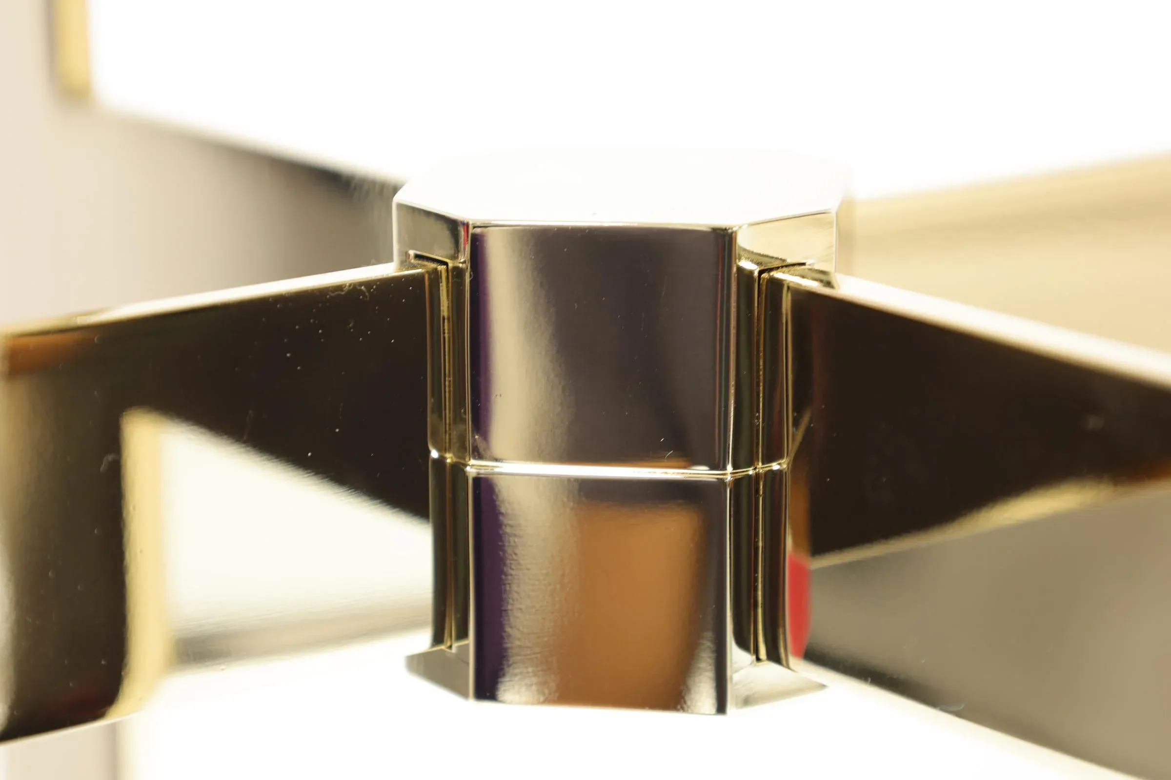 Minotti Ellis Side Table in Polished Gold Finish | Chairish