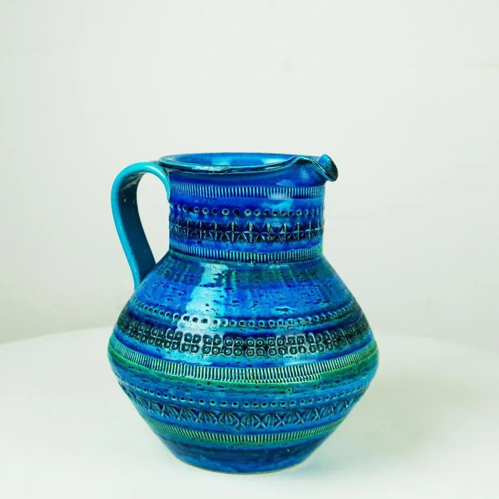 Mid-Century Italian Rimini Blu Ceramic Jar attributed to Aldo