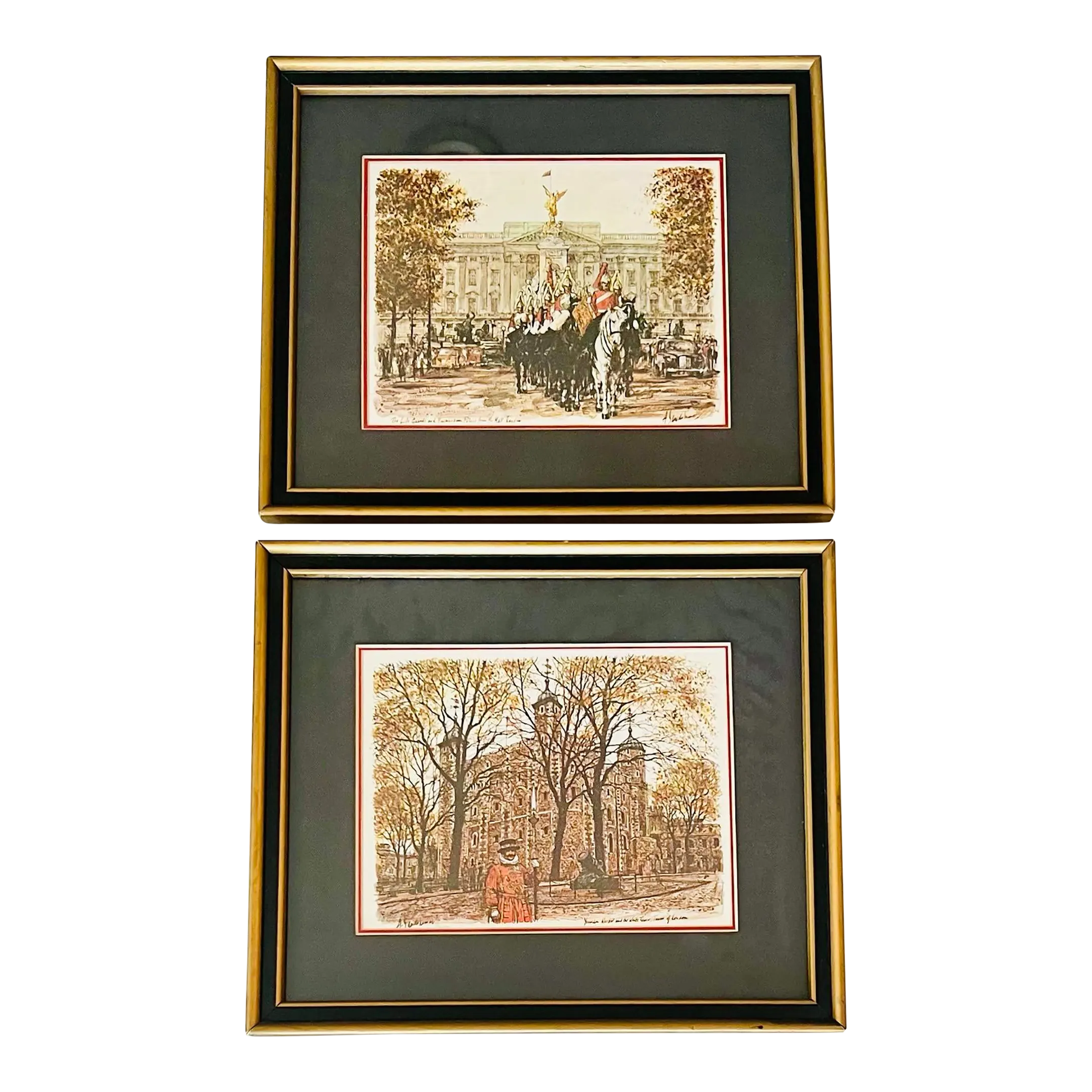 Framed London Prints by Alex Jawdokimov- a Pair | Chairish