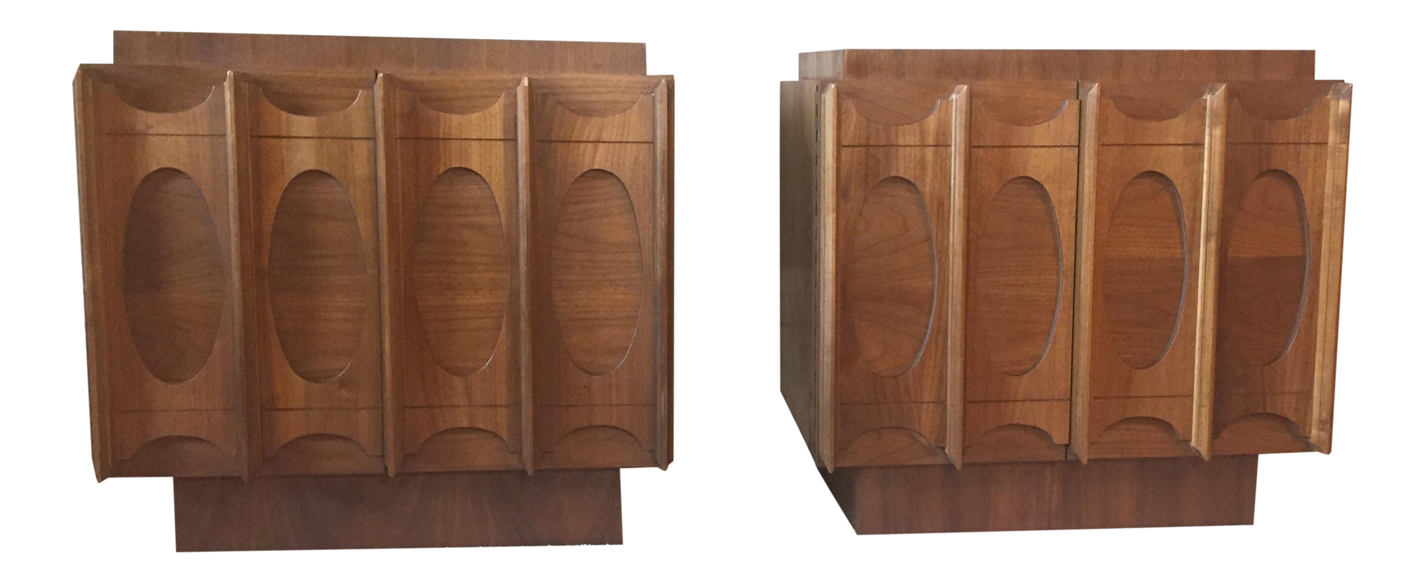 MidCentury Brutalist Nightstands A Pair Chairish