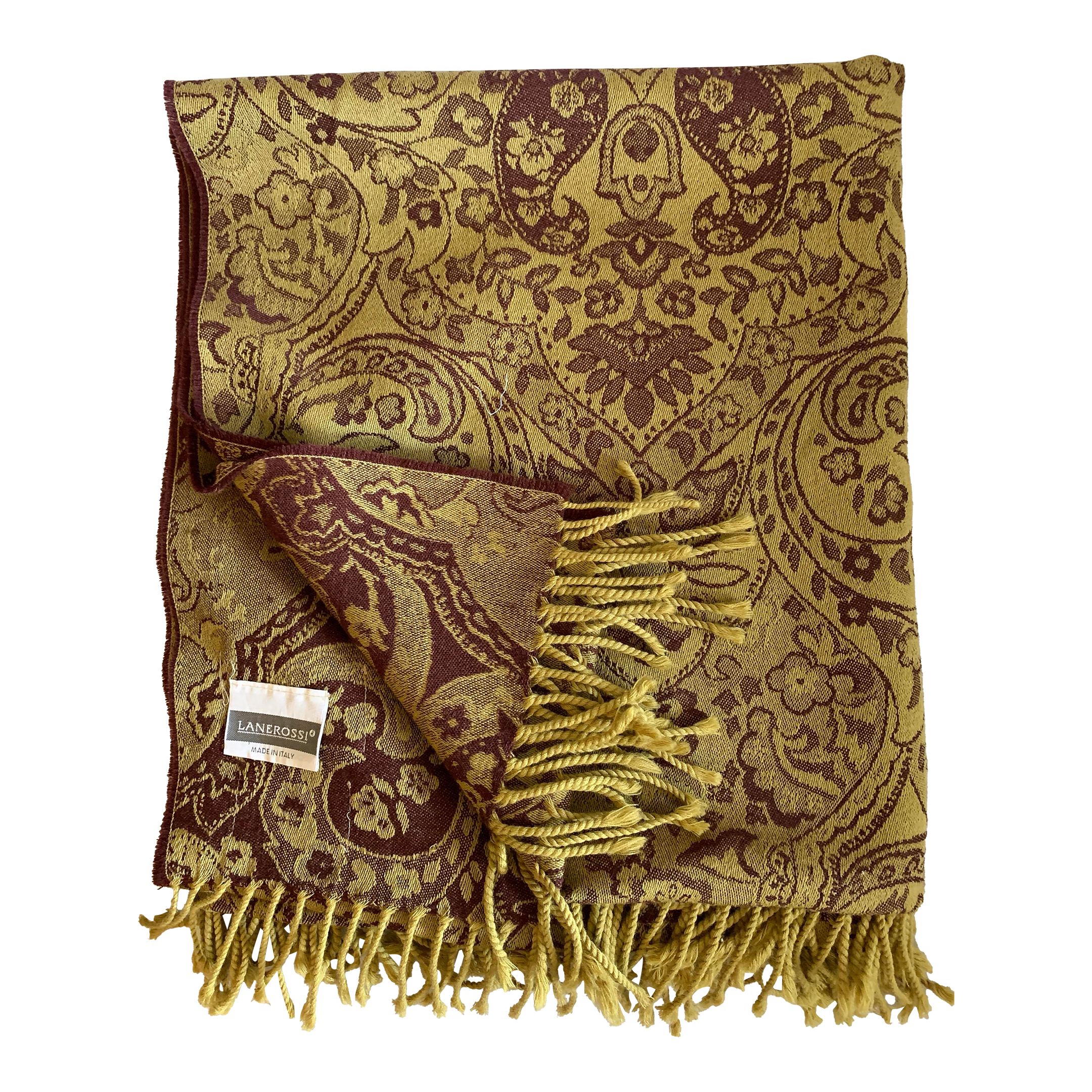 Italian Samarkanda Lanerossi Blanket Pure Virgin Wool Paisley