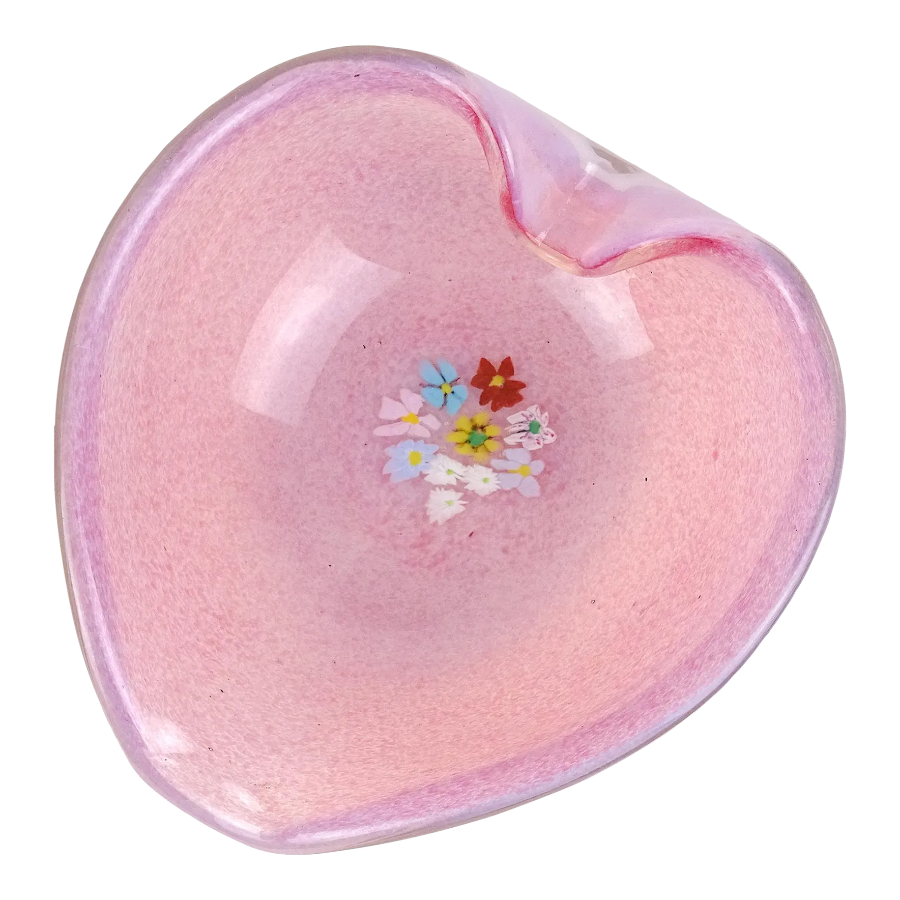 Murano Fratelli Toso Vintage Millefiori Wild Flowers Pink