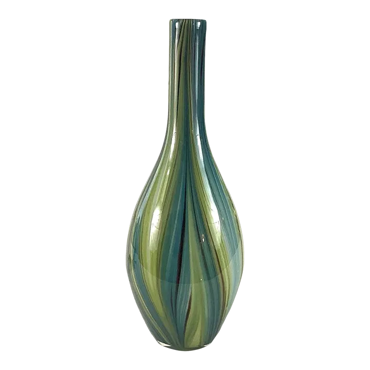 1970s Hand Blown Cased Glass Vase Chairish