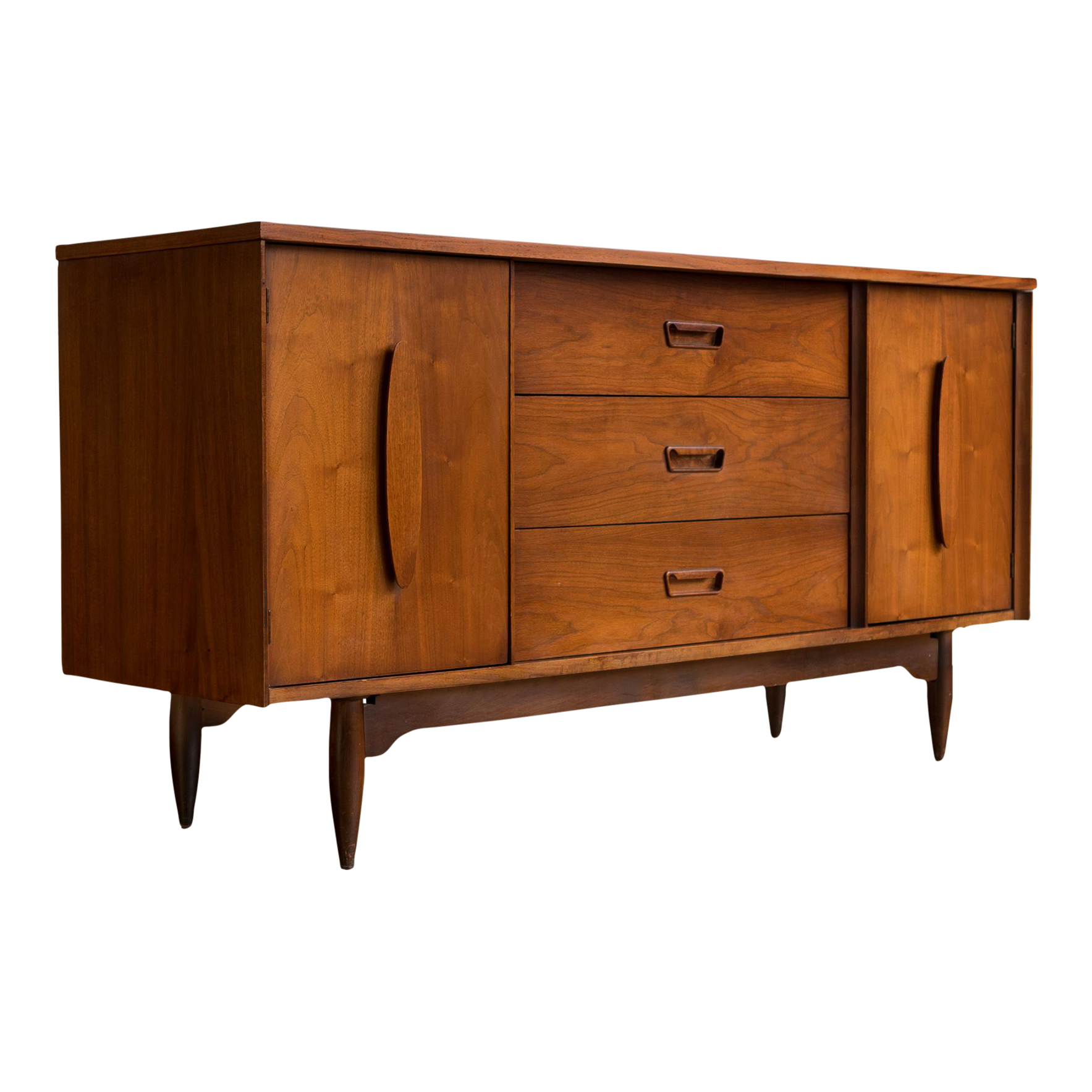 1960s Vintage Mid Century Walnut Credenza Chairish