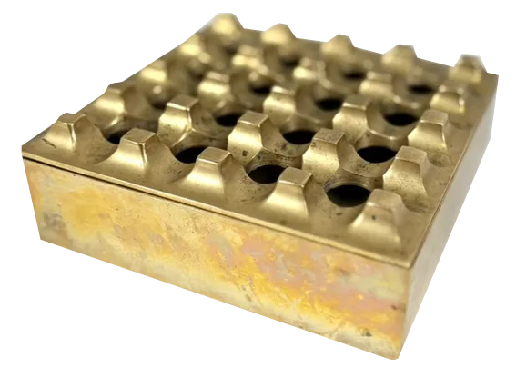 Swedish Ultima Brass Ashtray by Bo Ljungberg & Holger Bäckström
