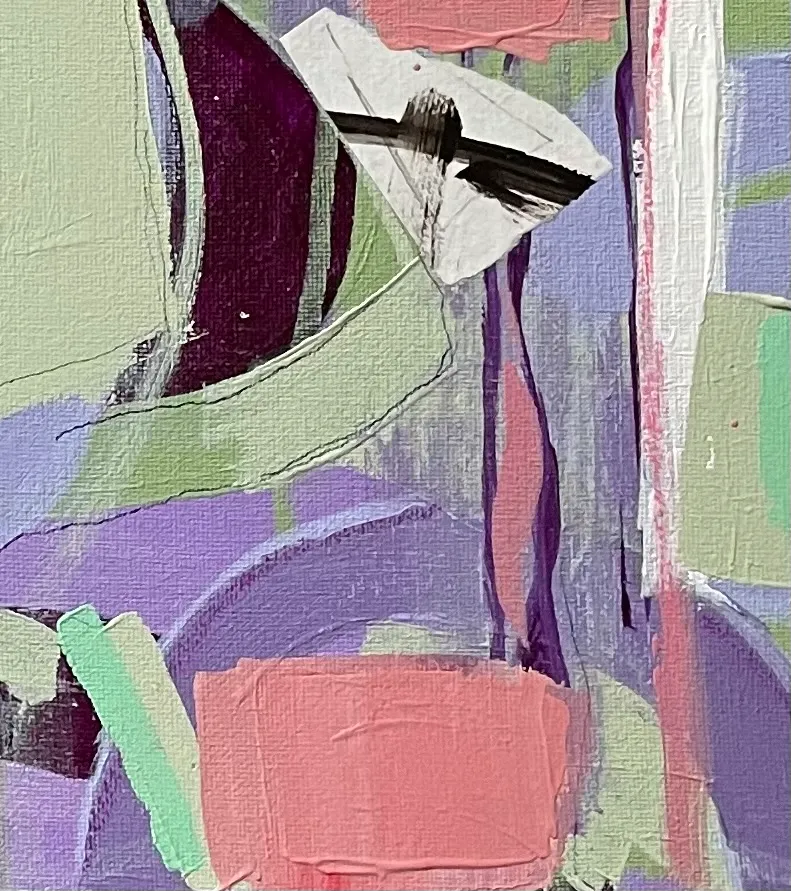 現代アートmixed media original レトロ Original Mixed Media Abstract Art Painting 18x24 “Revolt