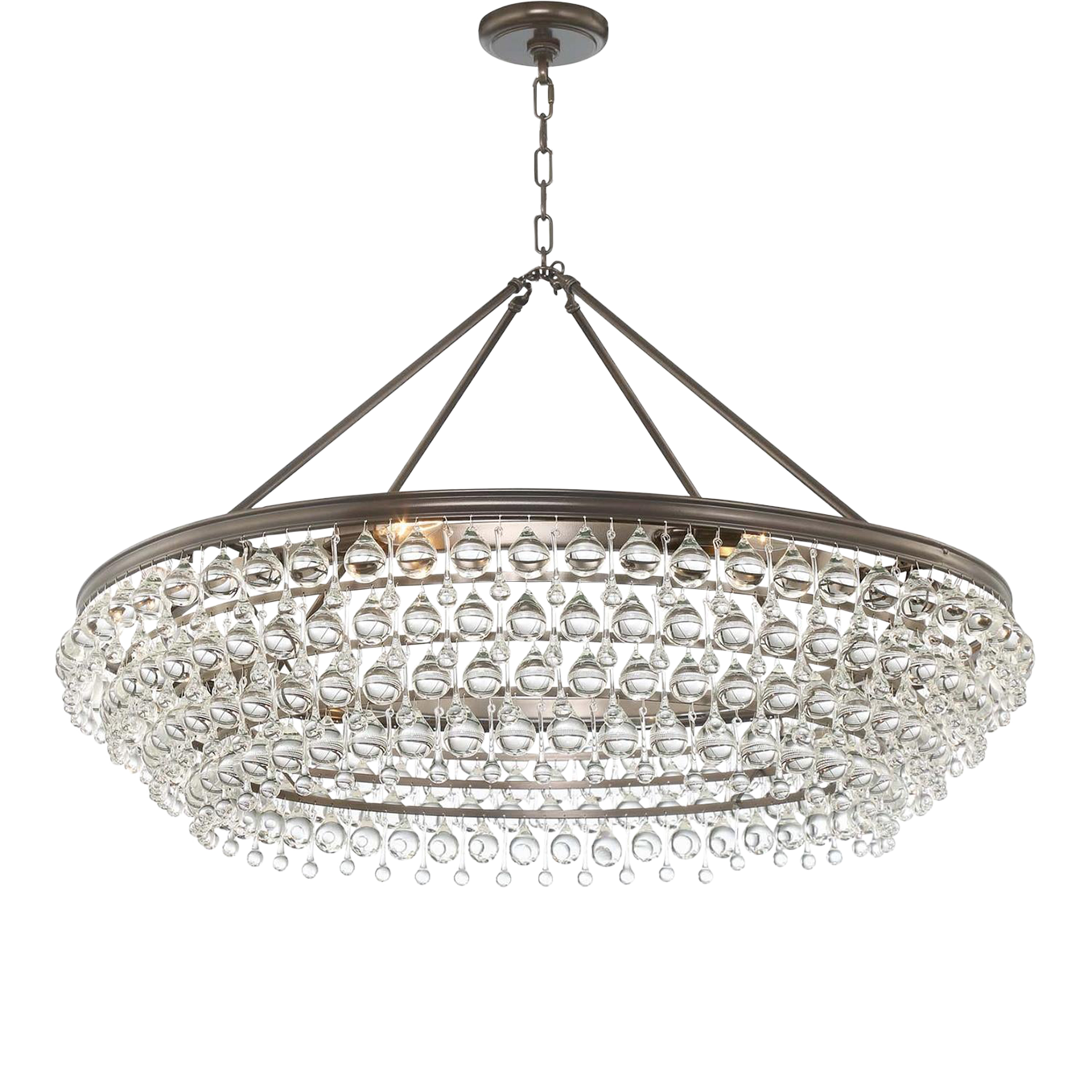 Calypso 8 Light Crystal Teardrop Bronze Chandelier Chairish
