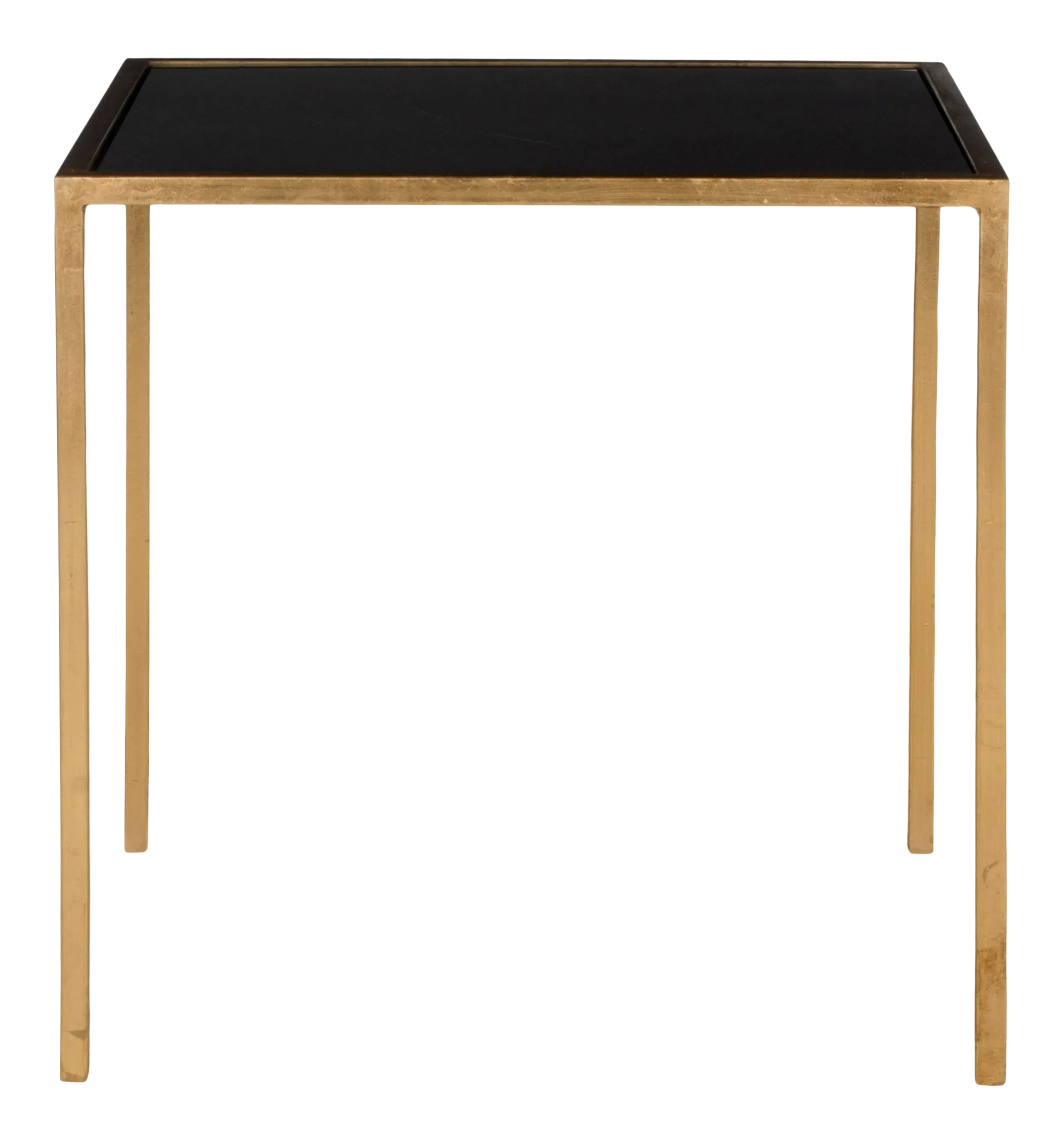 Mirror Top Accent Table in Gold & Black Chairish