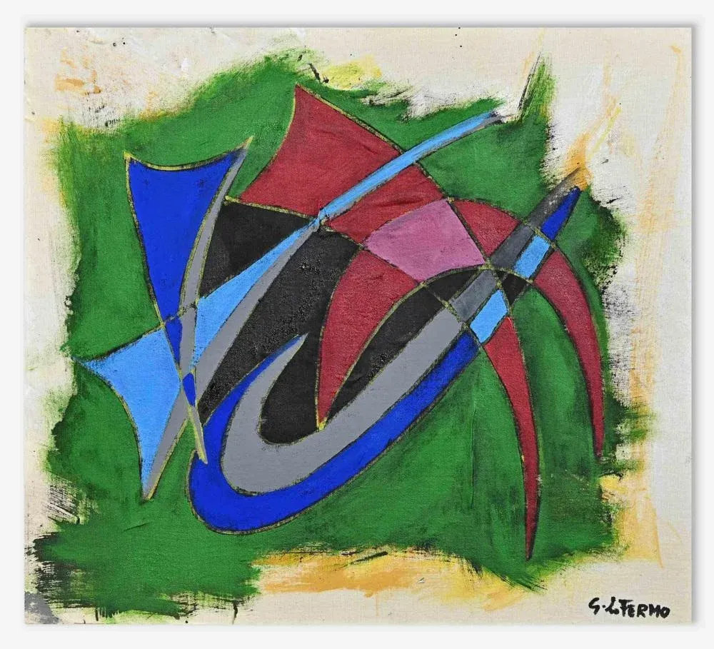 Giorgio Lo Fermo, Homage to Futurballa, Original Oil on Canvas, 2022