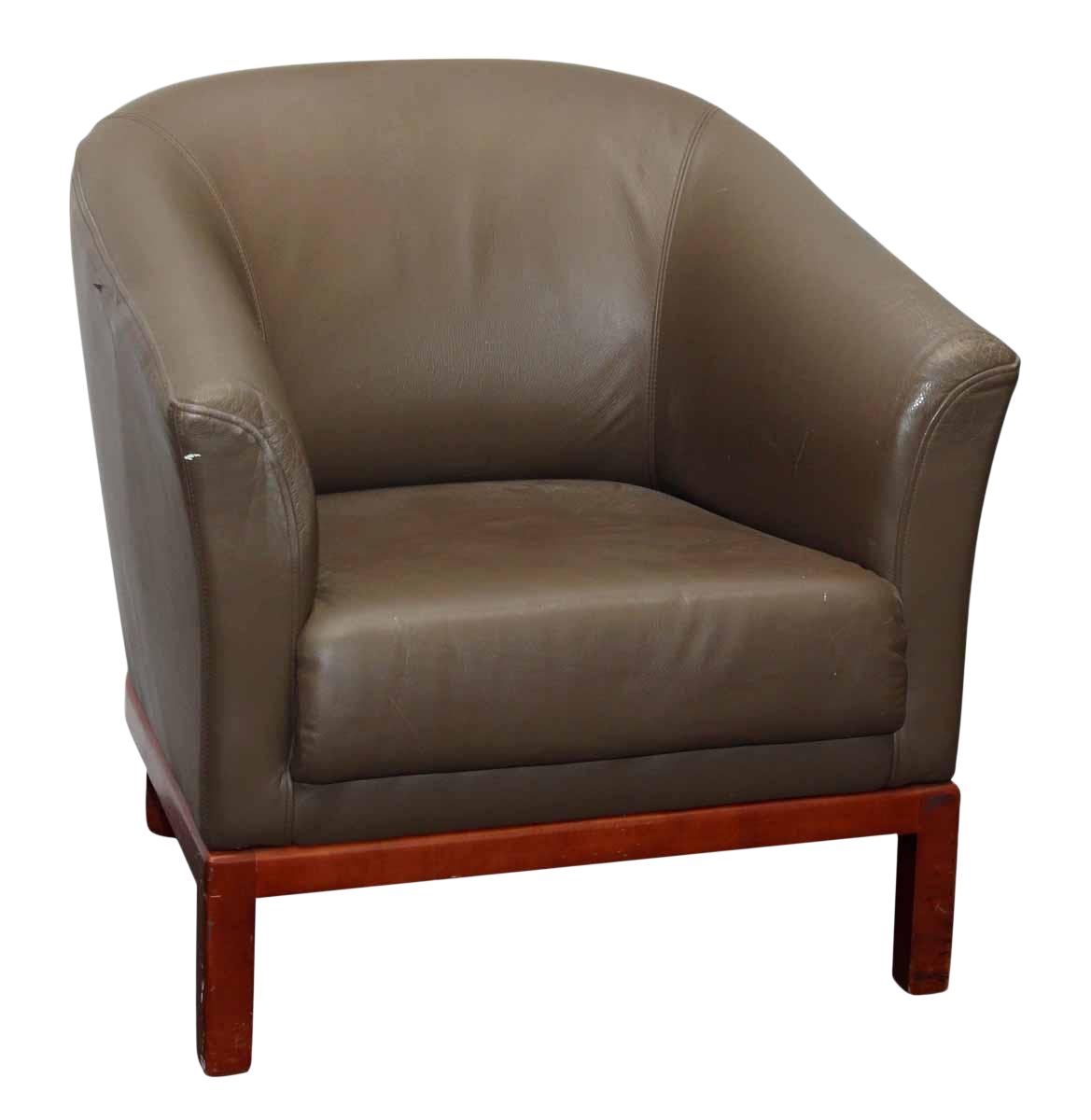 Tan Leather Arm Chair Chairish