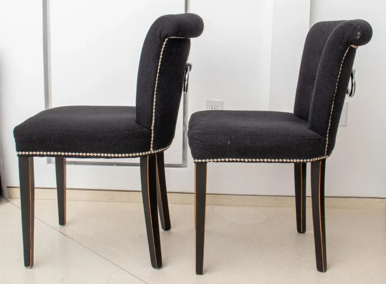 Modern Art Deco Revival Boudoir Chairs, Pair Chairish