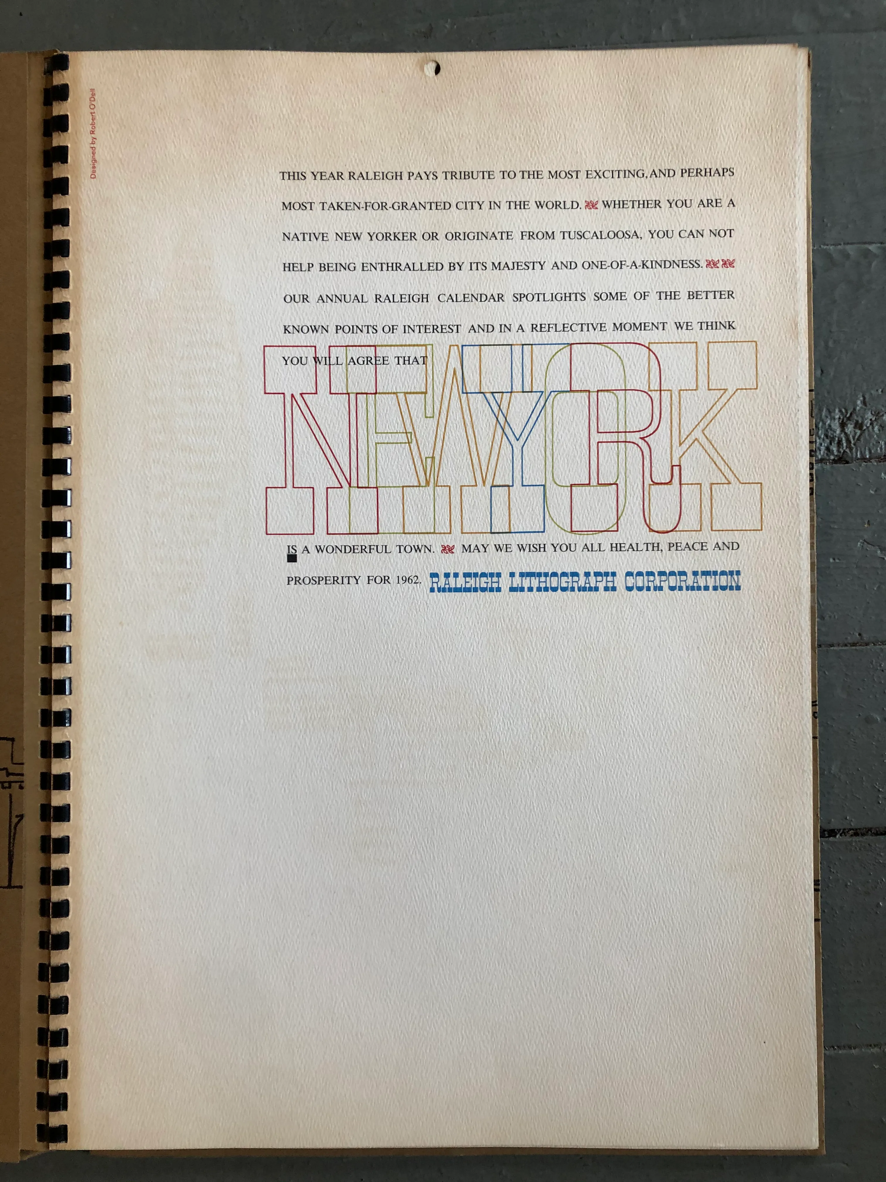 1962 New York City Scenes Original Litho Calendar Book 12 Lithographs |  Chairish