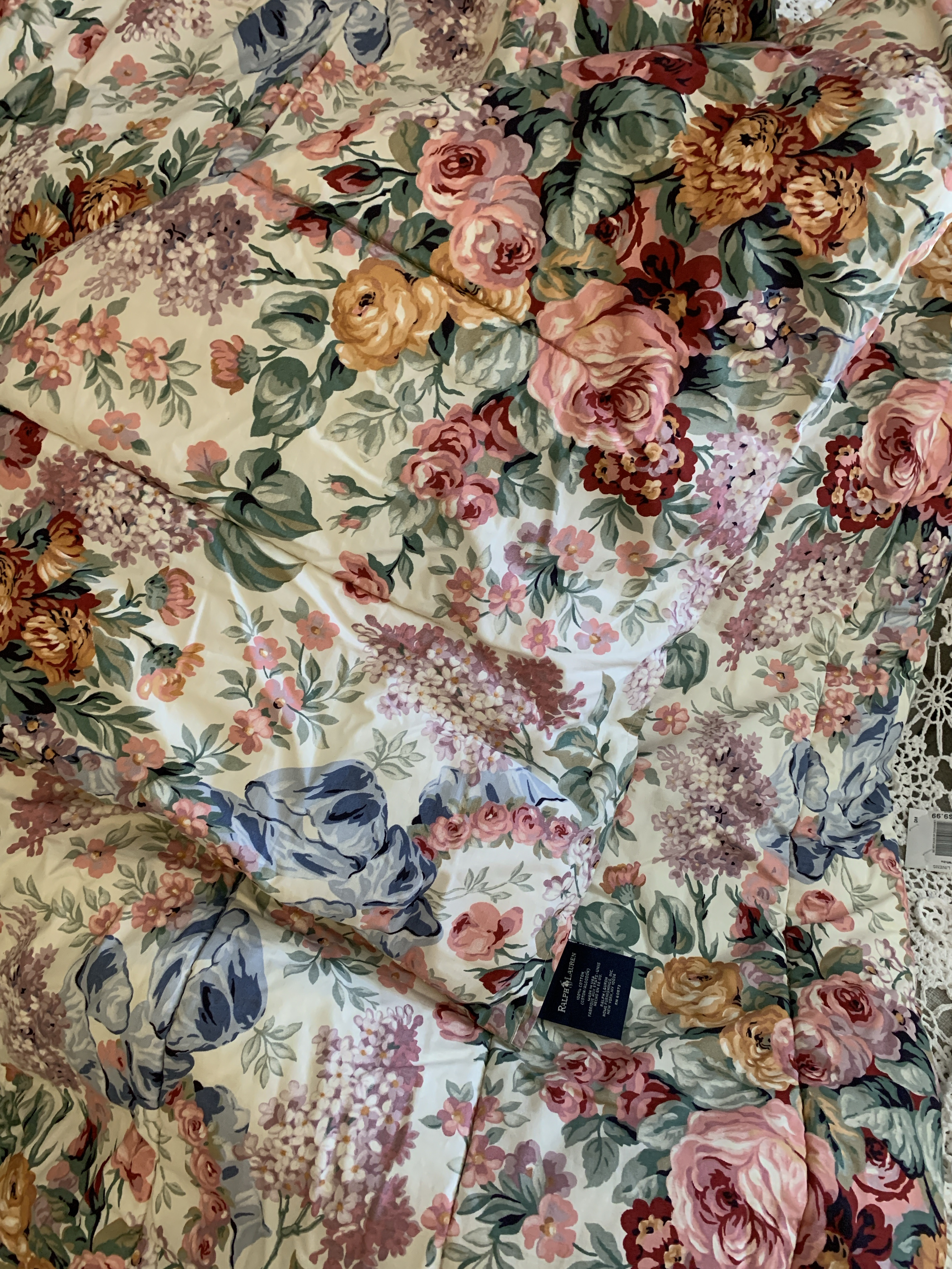Ralph Lauren コンフォーターカバー Allison フローラ 花柄 Vintage RALPH LAUREN COMFORTER ALLISON FLORAL Full / Queen