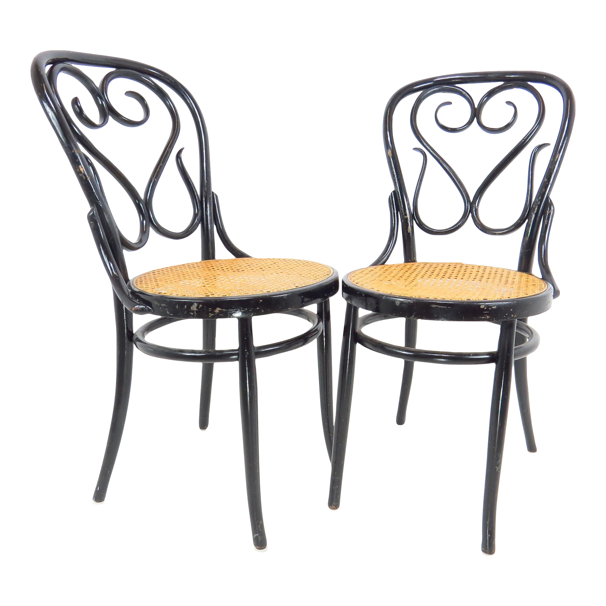 Vintage Cafe Daum Style Bentwood Side Chairs by Salvatore Leone