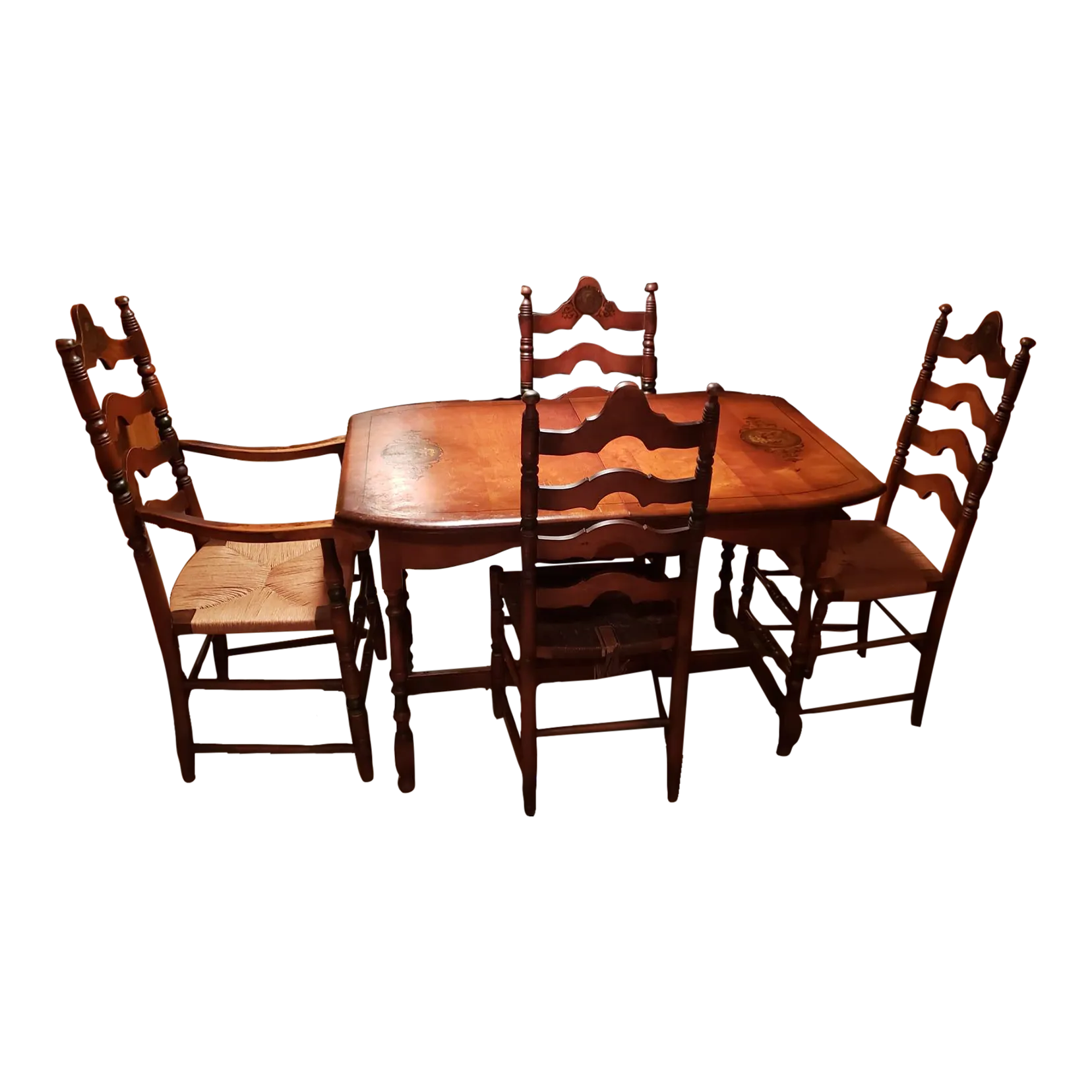1940s Vintage Dining Table and Chairs With Details Set of 5 Chairish