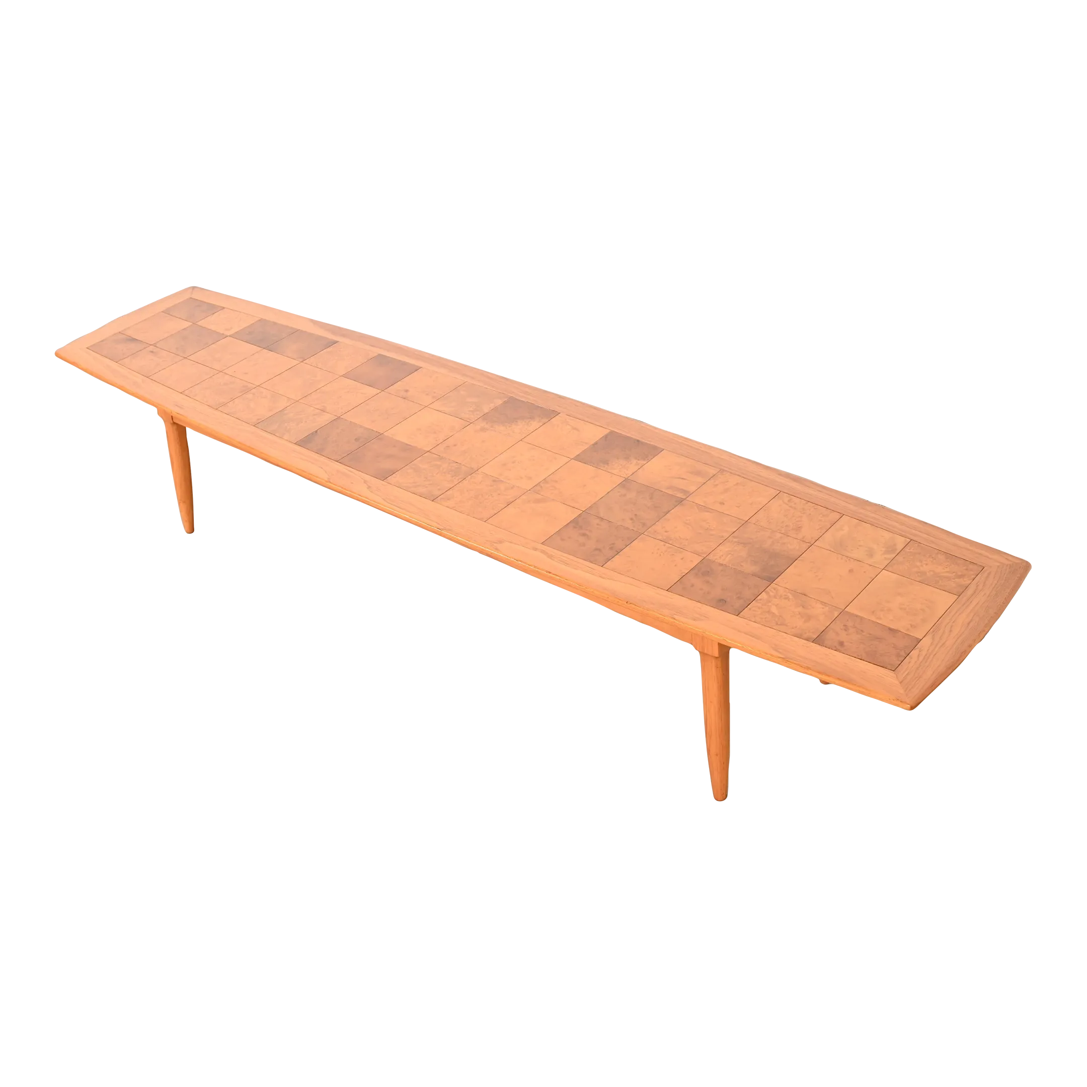 Tomlinson Sophisticate Mid-Century Modern Patchwork Burl Wood