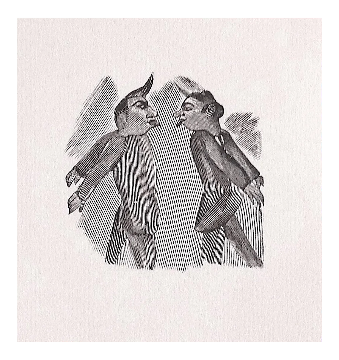 Ernesto Romagnoli, Figures, Original Woodcut, 1963 Chairish