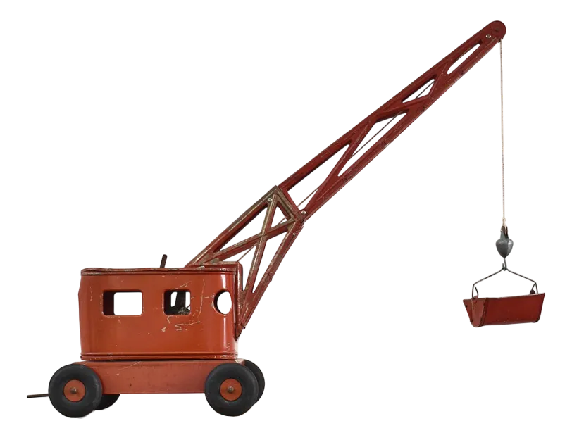 Vintage Metal Toy Crane by Joustra, 1950s Chairish