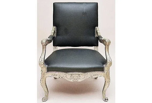Antique French Silver Armchair