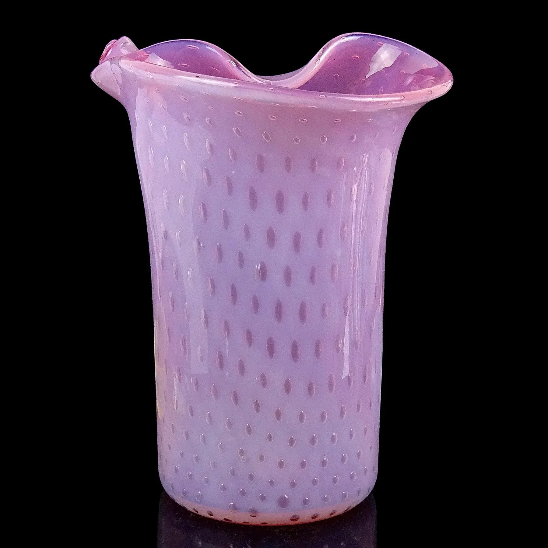 値下！【VINTAGE】MURANO フラワー　ベース　ピンク 値下！【VINTAGE】MURANO フラワー ベース ピンク - メルカリ