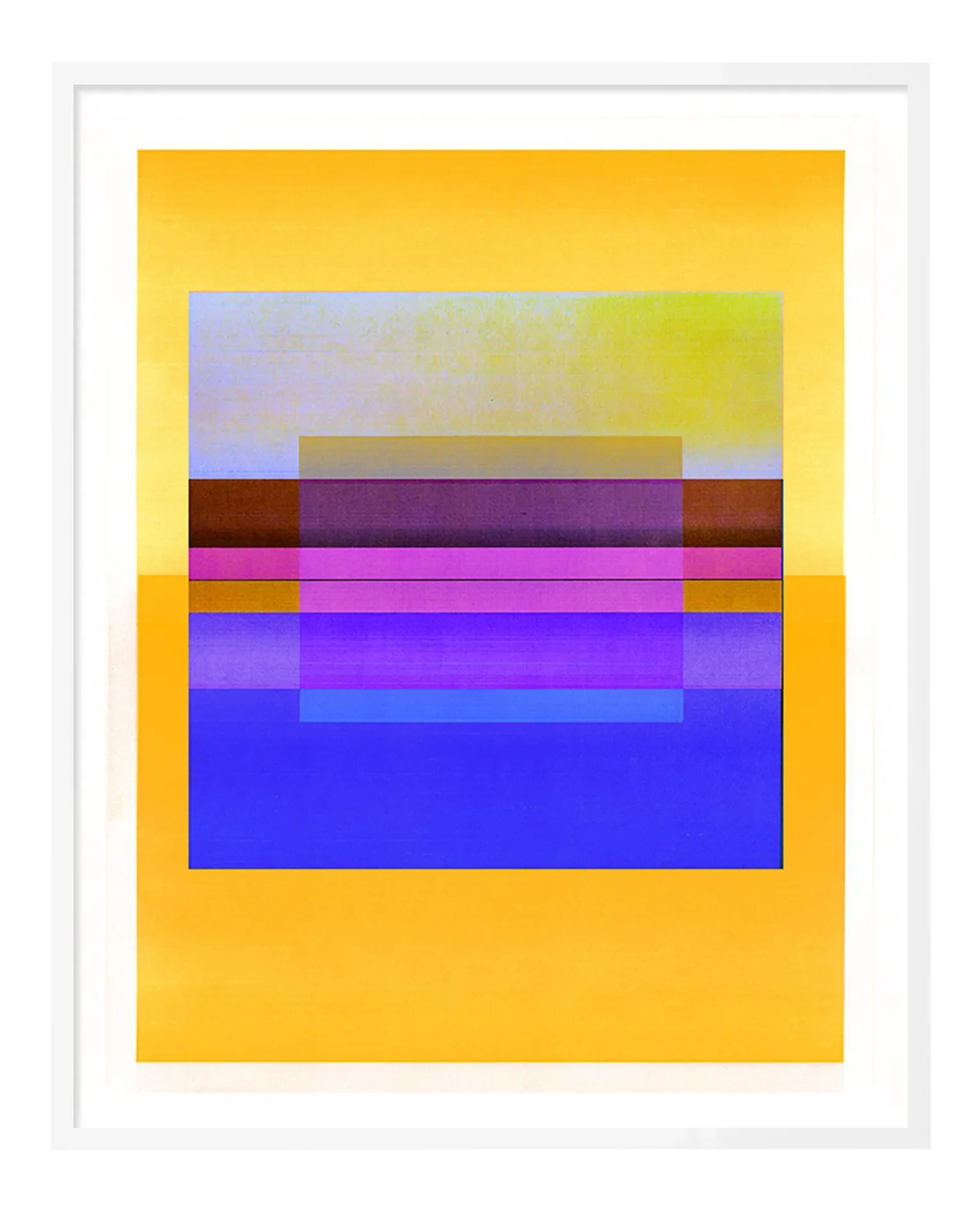 An Albers Sunrise by David Grey, Art Print in White Frame, Large Chairish