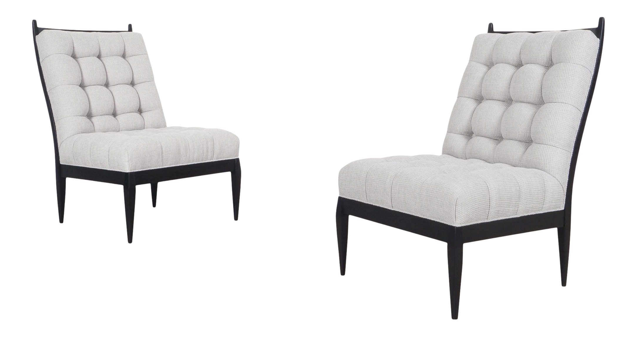 Mid Century High Back Slipper Chairs by Monteverdi Young Chairish