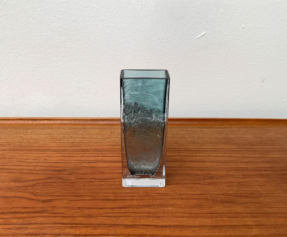Mid-Century German Glass Block Vase, 1960s