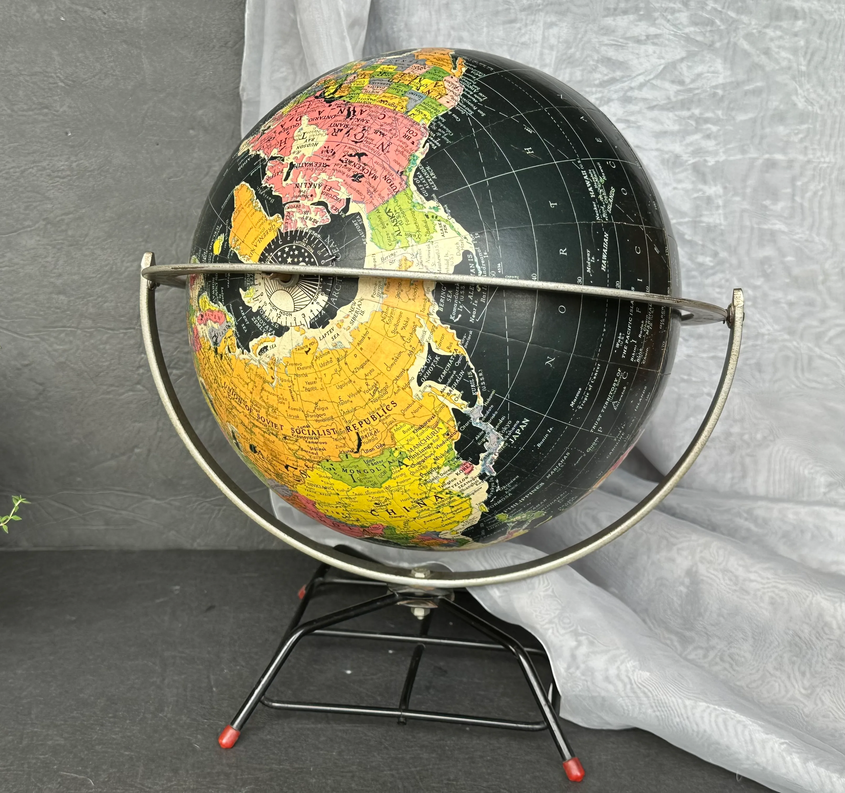 Replogle Black Ocean Starlight World Globe | Chairish