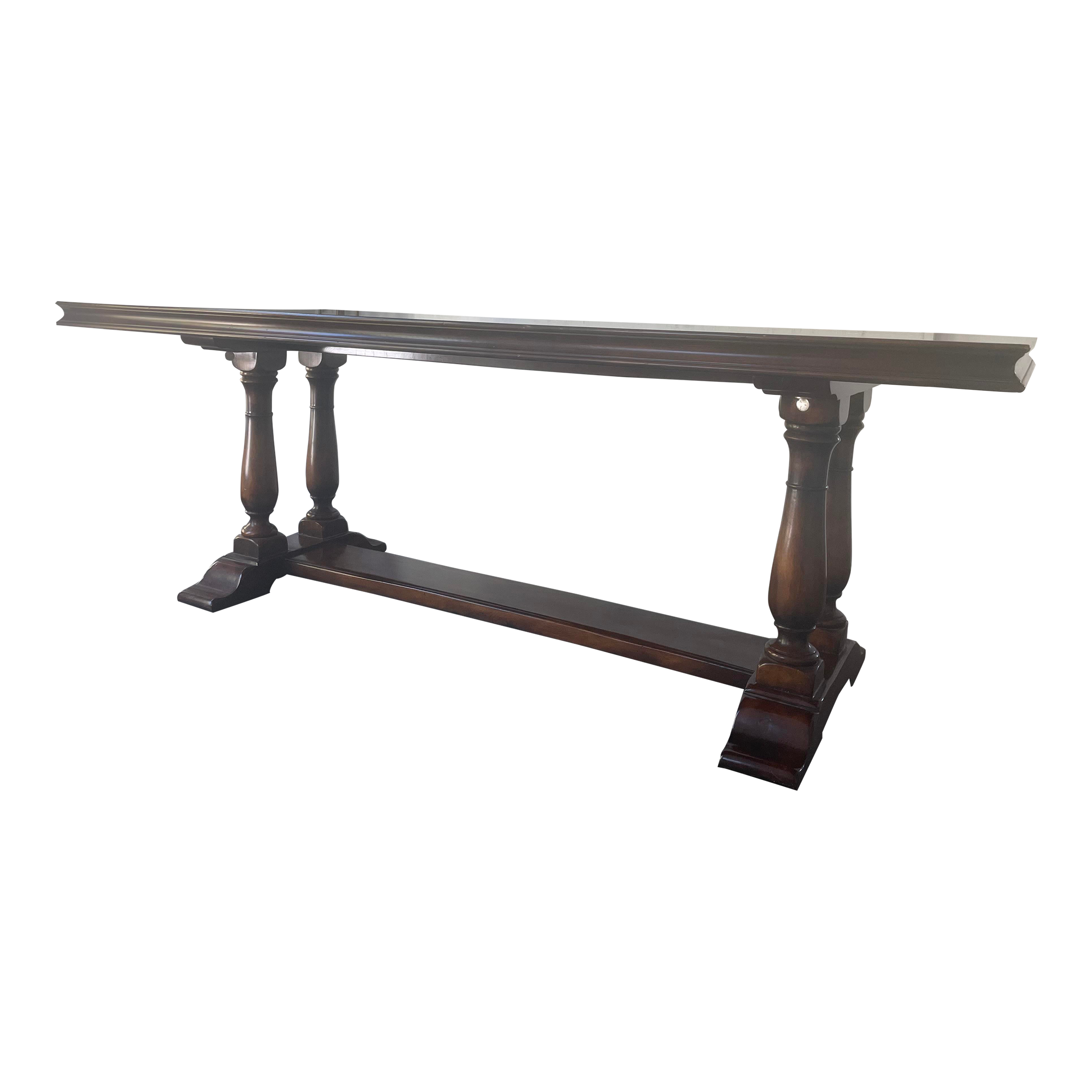 Classic Double Pedestal Dining Table With Win Tresles Chairish