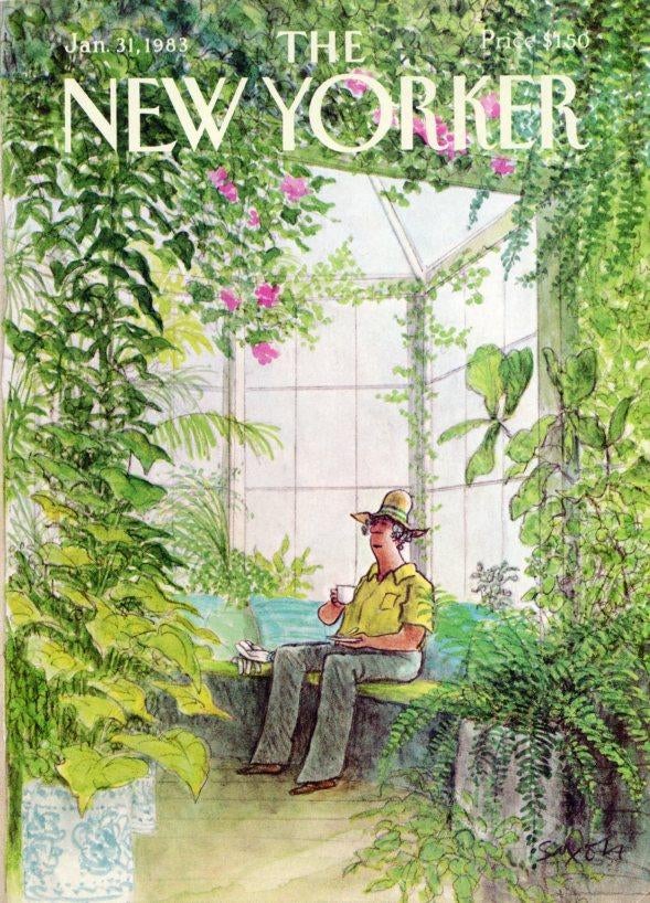 1983 Vintage New Yorker Cover, January 31 (Charles Saxon