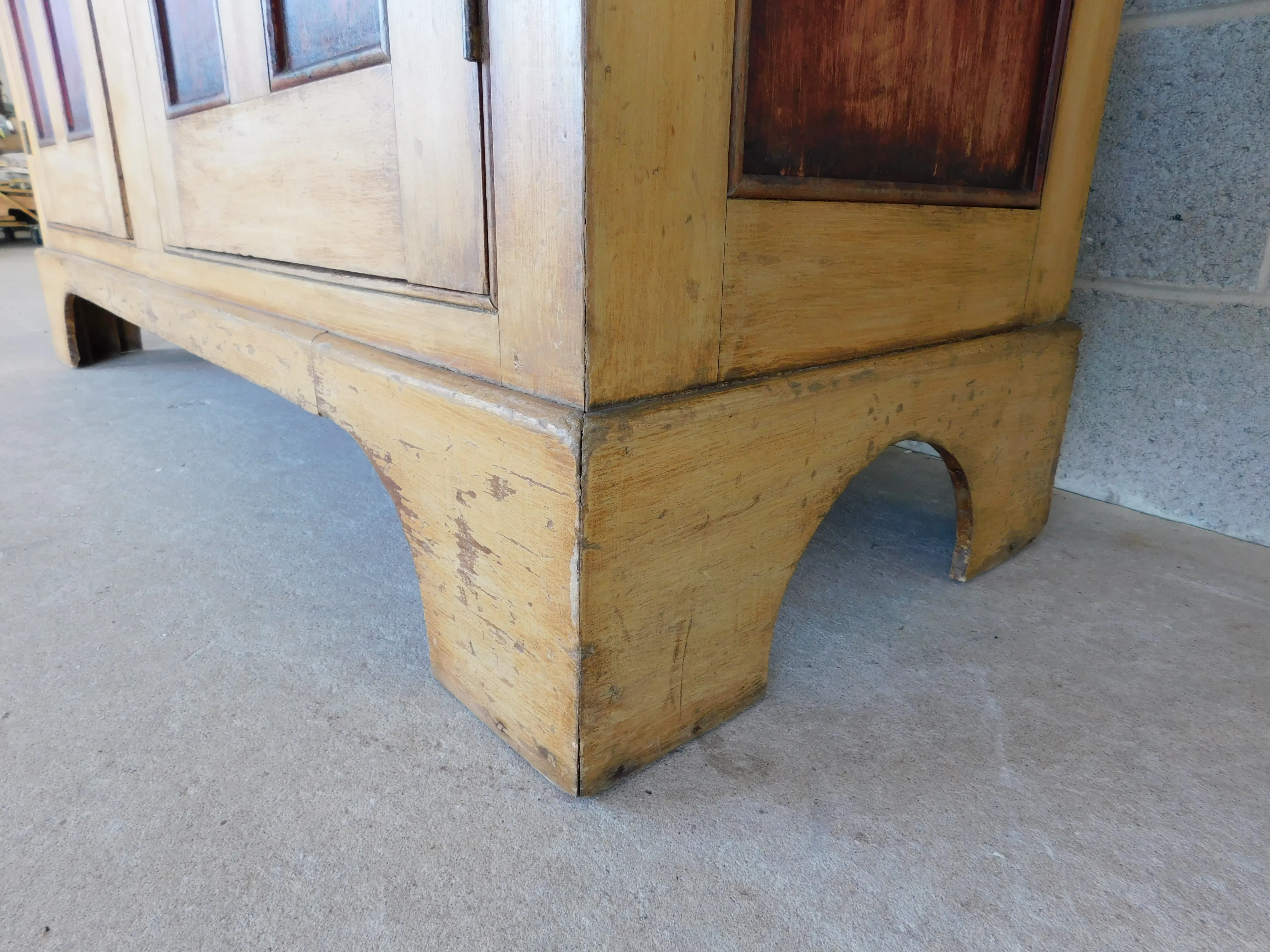 Antique Primitive 2pc Step Back Cupboard 56\