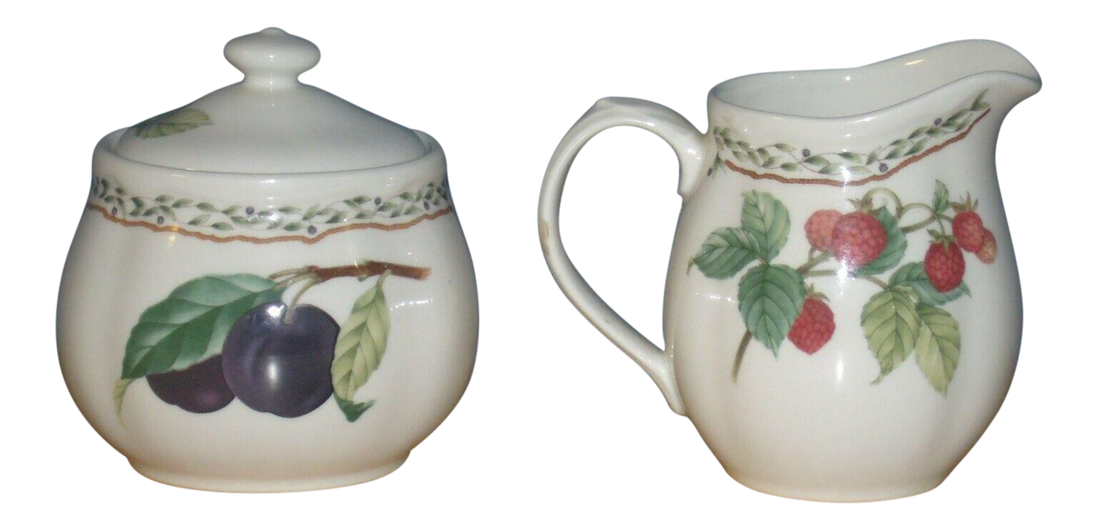 Noritake Gourmet Harvest Creamer & Sugar Set Set of 2 Chairish