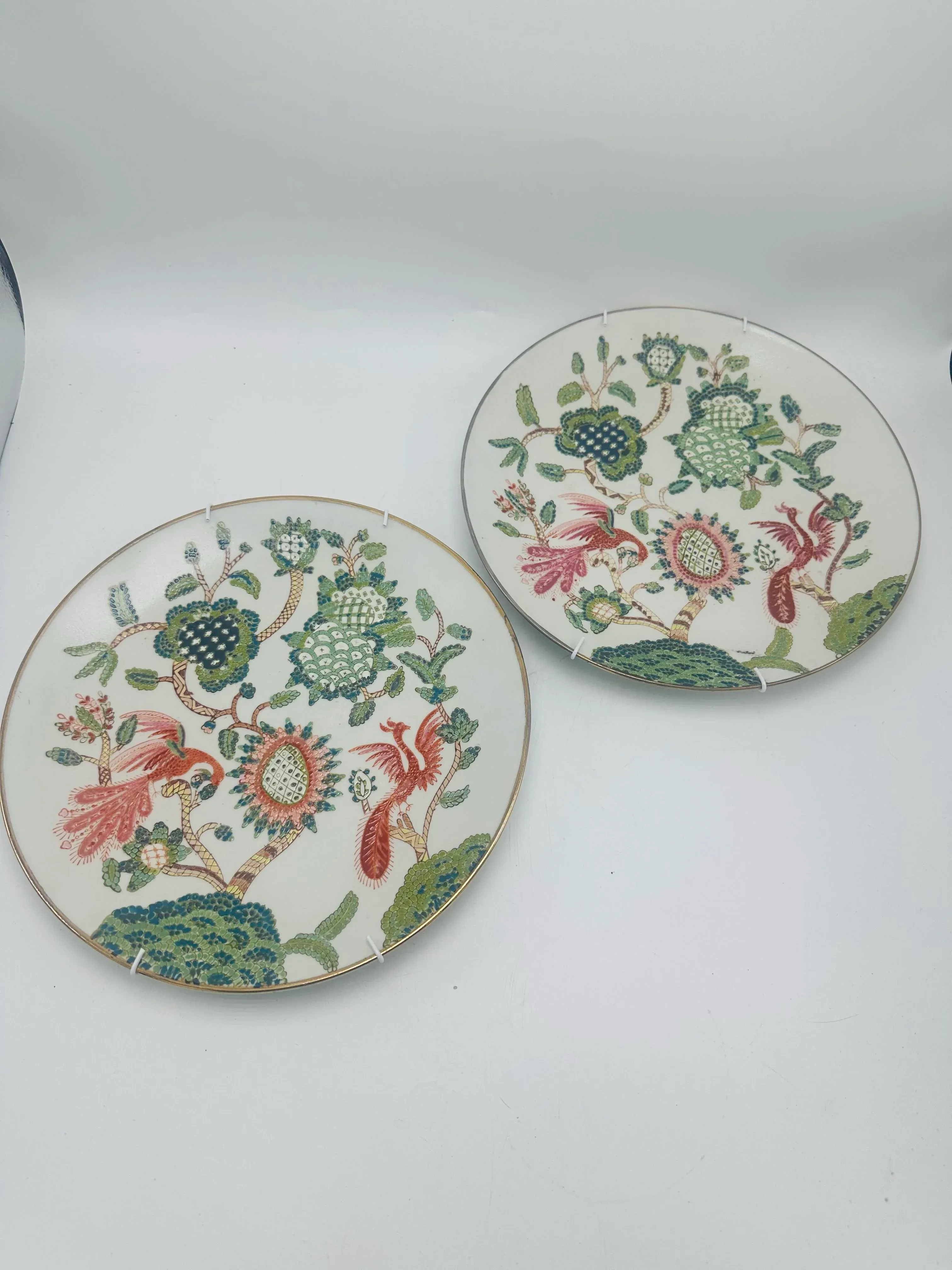 Chinoiserie Decorative Plates, a Pair
