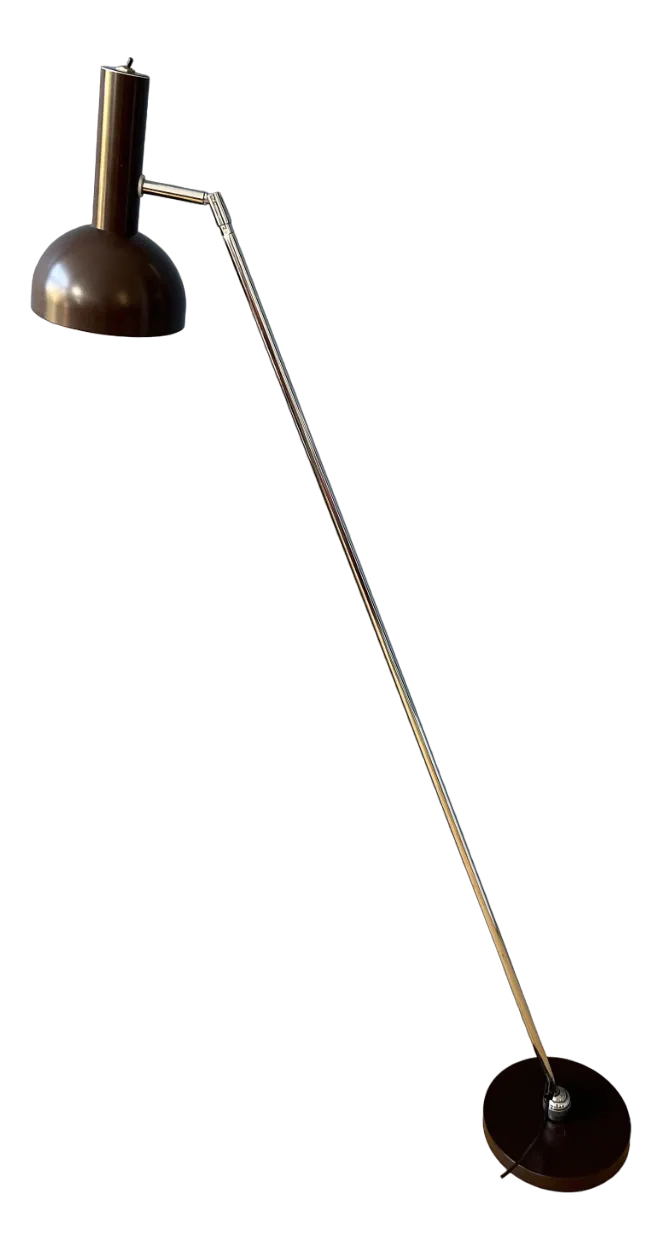Mid-Century Brown Ball Rotating Floor Lamp from Hala, 1970s | Chairish